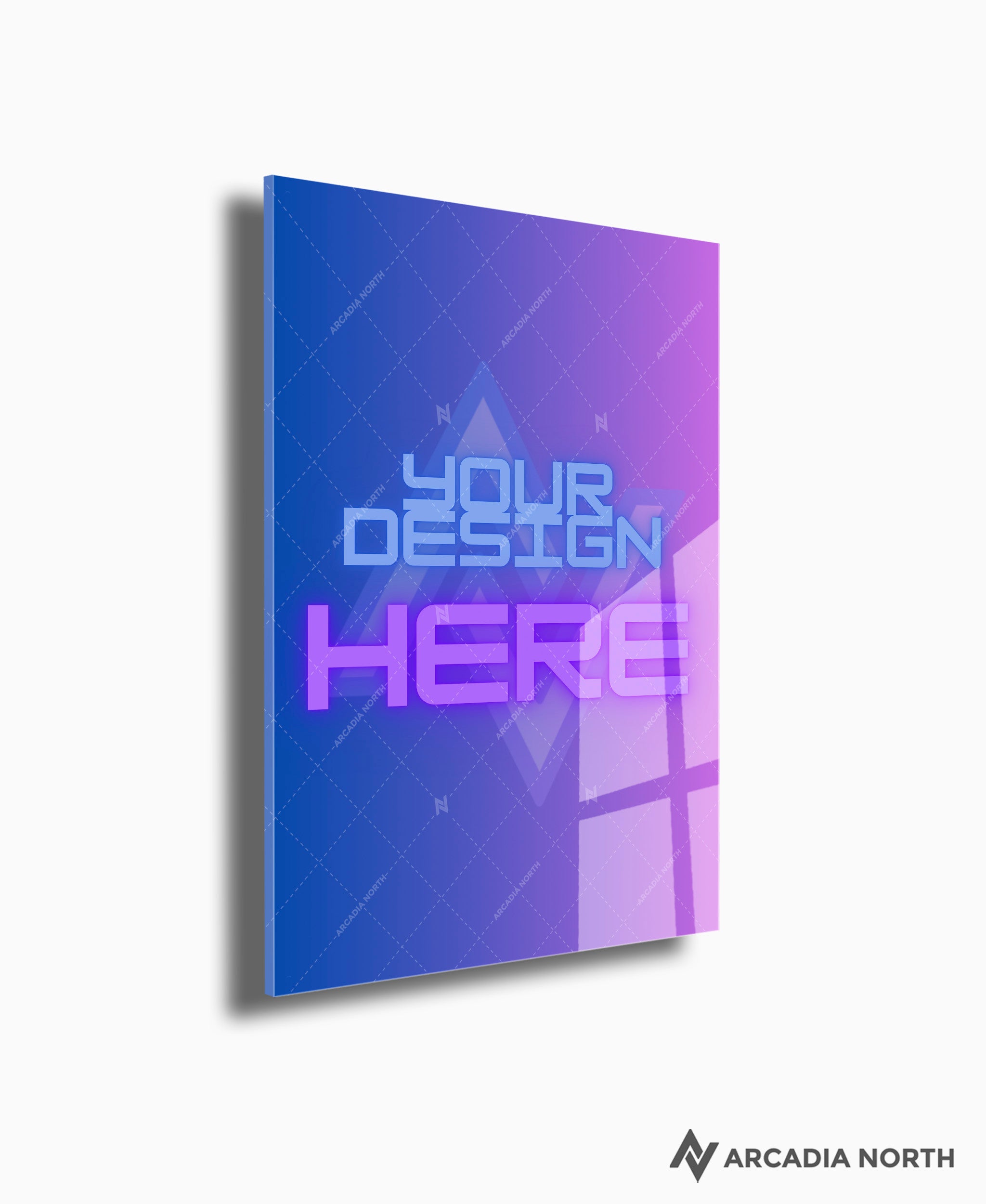 Arcadia North's premium custom acrylic poster. Upload your own design. Acrylic wall art printed on acrylic. Make your own custom acrylic print.