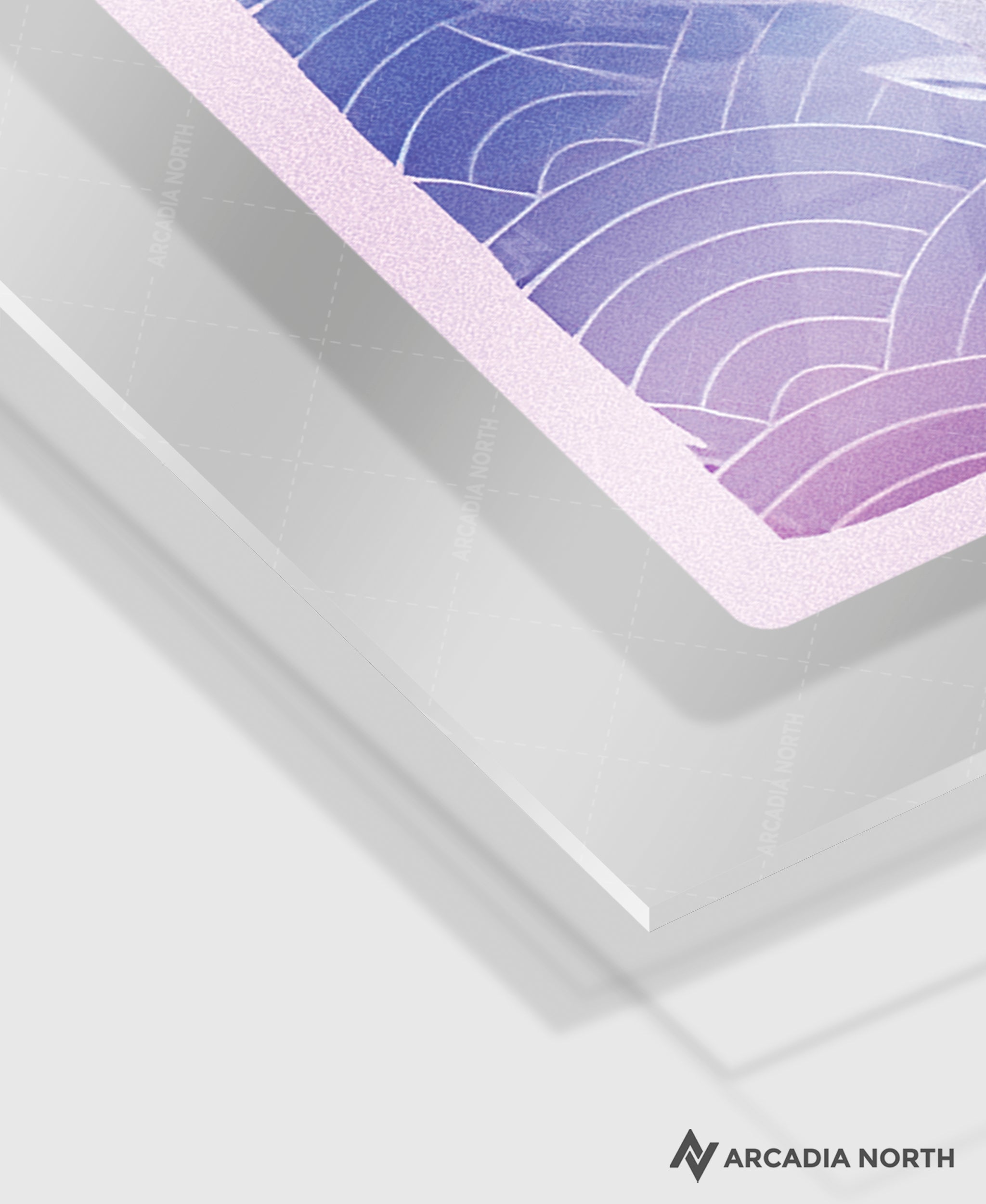 Jujutsu Kaisen anime acrylic poster by Arcadia North. Featuring Gojo Satoru Infinite Void. Transparent background. Acrylic wall art printed on acrylic.