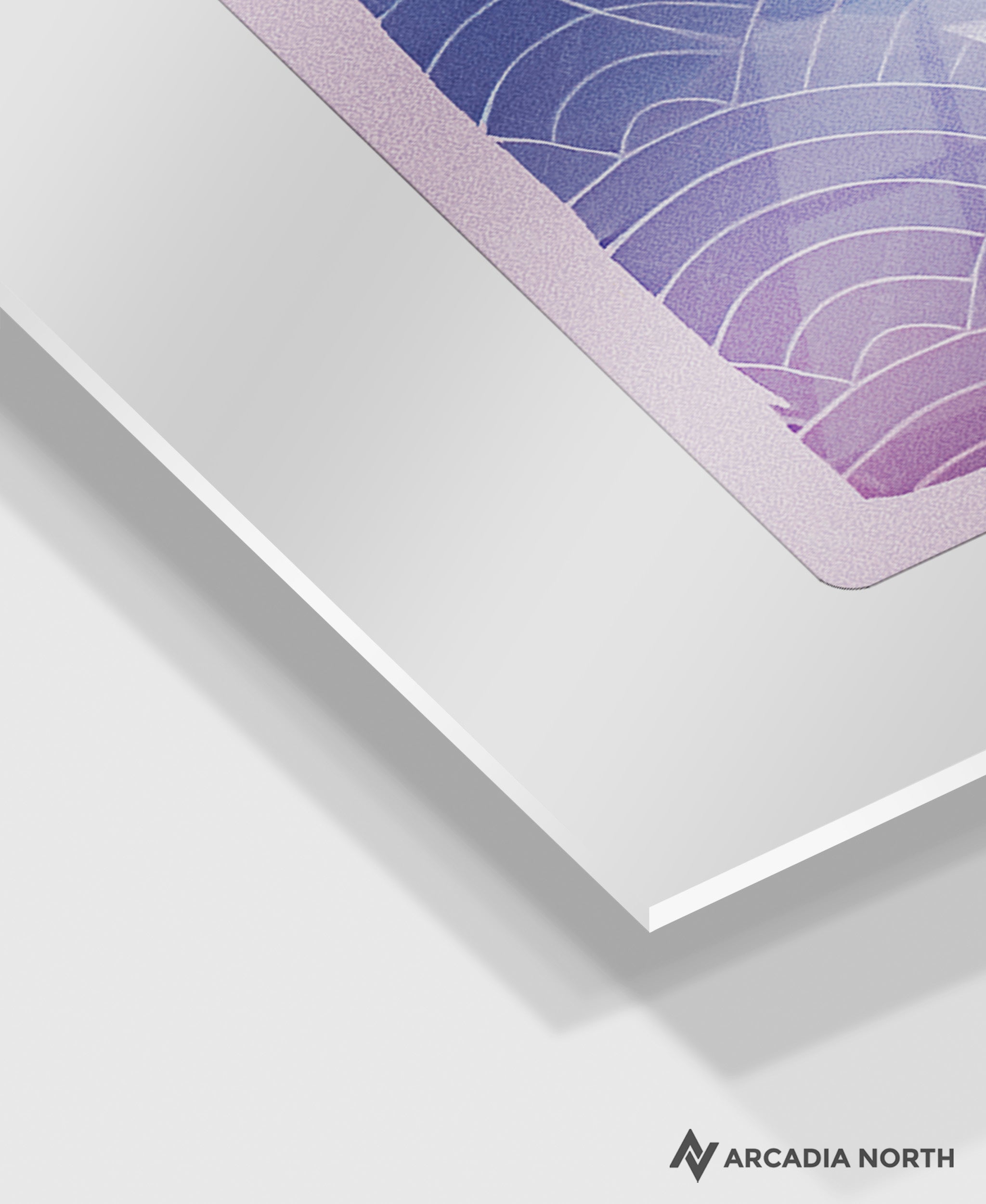 Jujutsu Kaisen anime acrylic poster by Arcadia North. Featuring Gojo Satoru Infinite Void. White background. Acrylic wall art printed on acrylic.