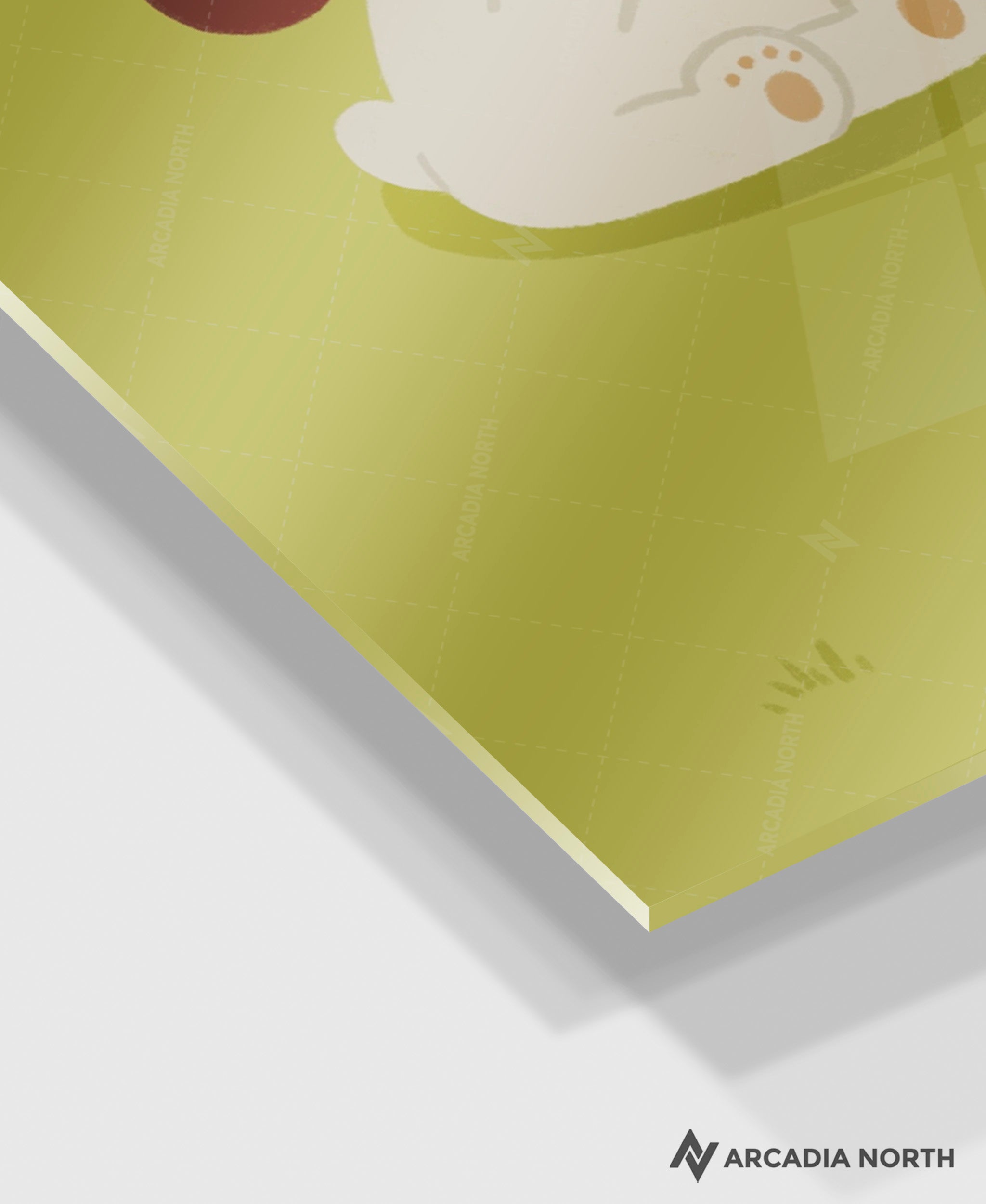 Arcadia North acrylic poster of a cute animal birthday party. Birthday Party by Wintermelon Shop. Acrylic wall art printed on acrylic.