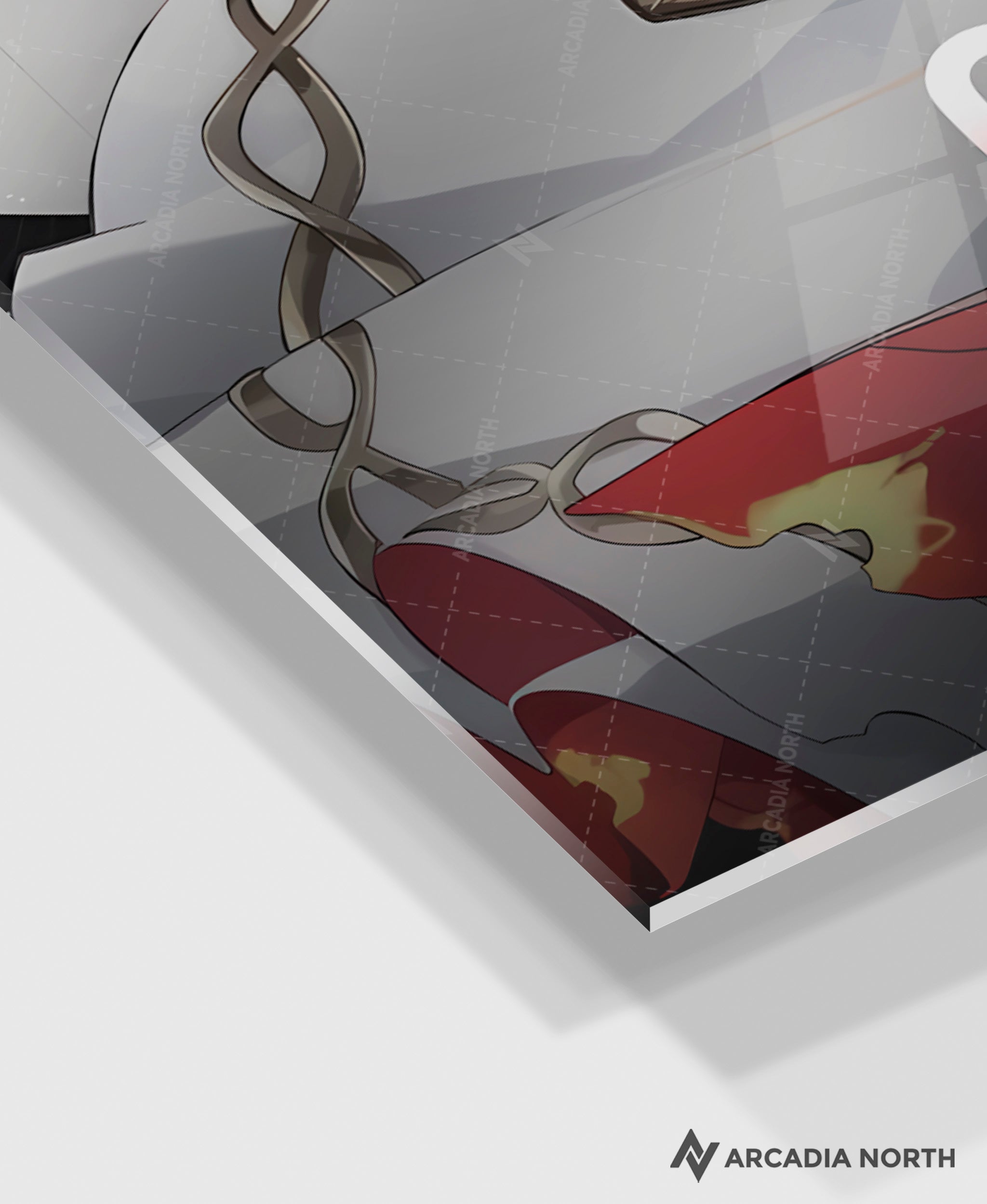 Wuthering Waves WuWa gaming acrylic poster by Arcadia North. Camellya Character Card. Acrylic wall art printed on acrylic.