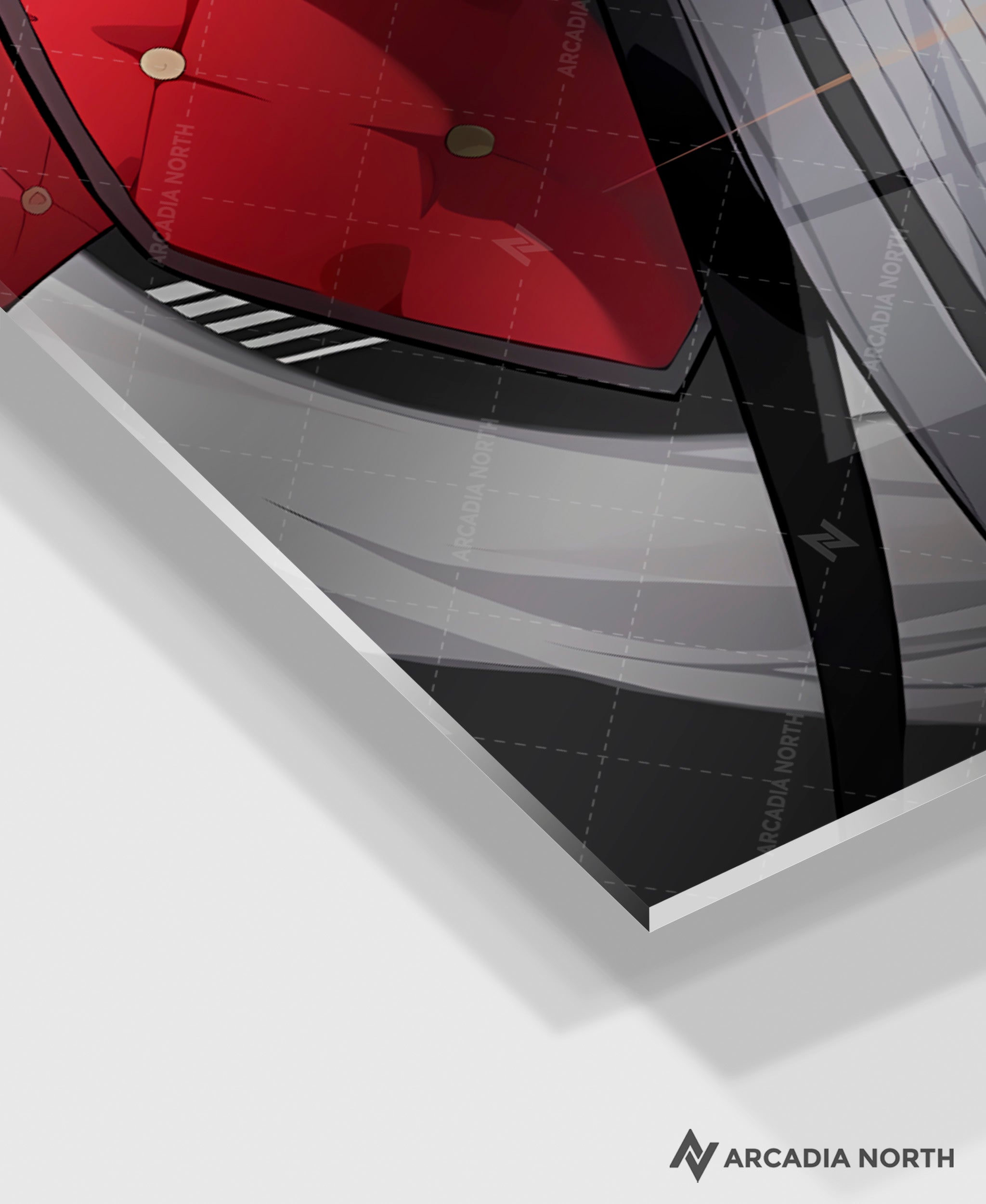 Wuthering Waves WuWa gaming acrylic poster by Arcadia North. Changli Character Card. Acrylic wall art printed on acrylic.