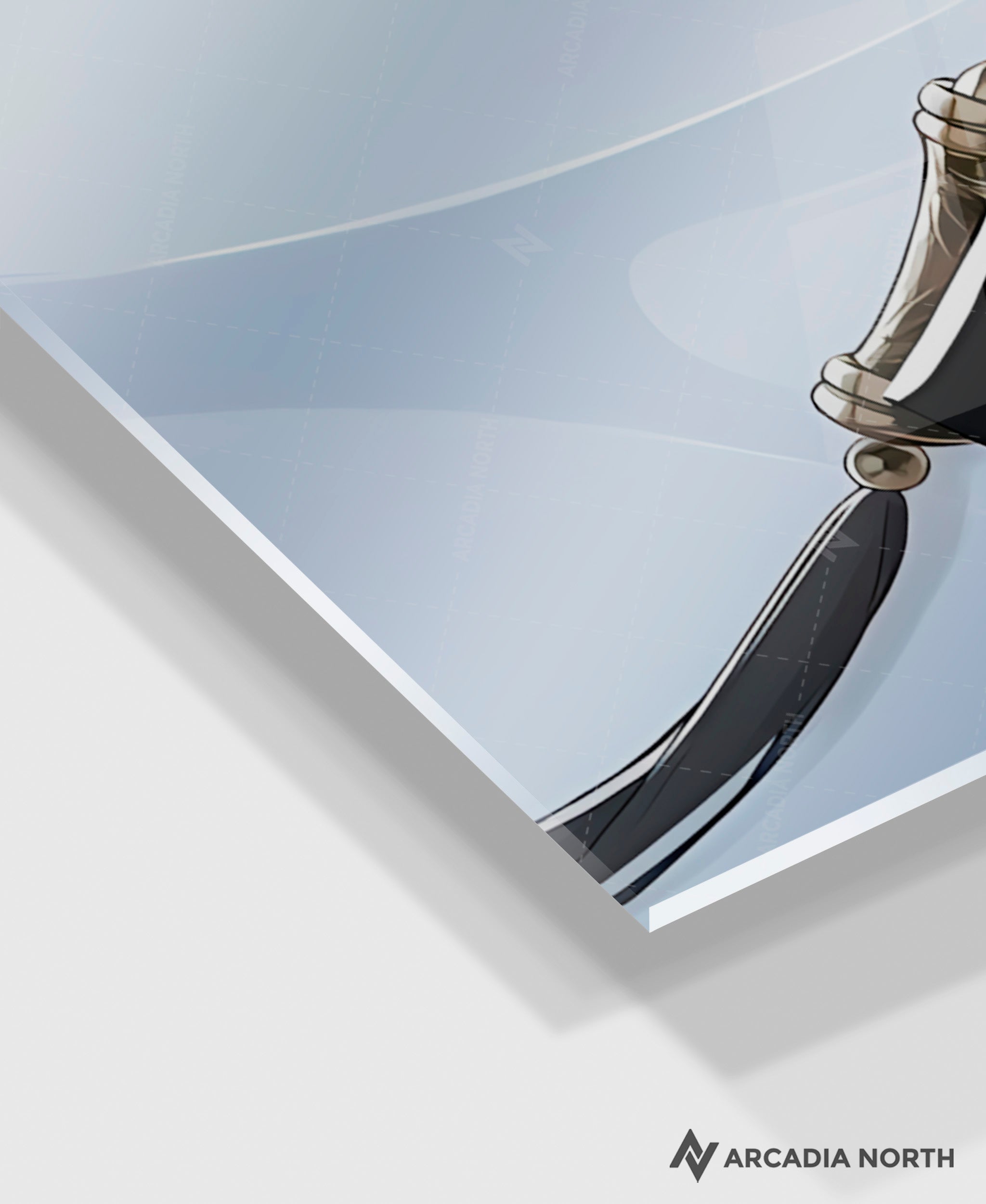 Wuthering Waves WuWa gaming acrylic poster by Arcadia North. Sanhua Character Card. Acrylic wall art printed on acrylic.