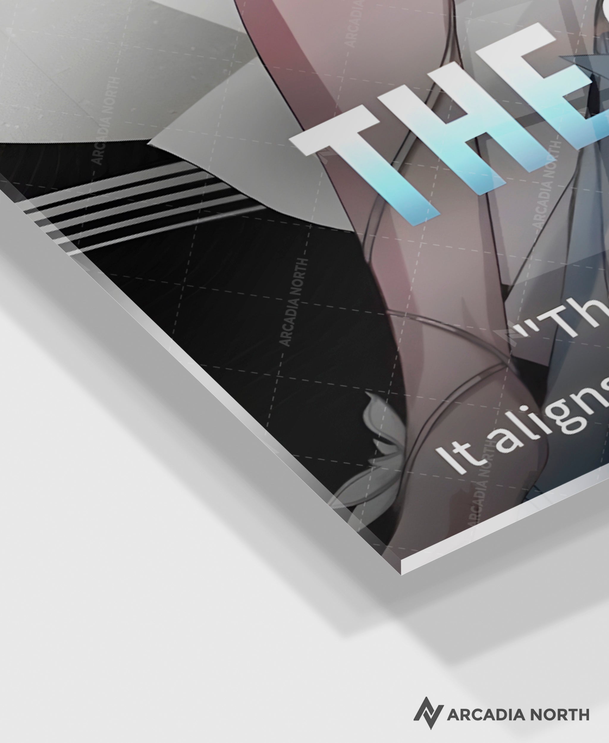 Wuthering Waves WuWa gaming acrylic poster by Arcadia North. The Shorekeeper Character Card. Acrylic wall art printed on acrylic.