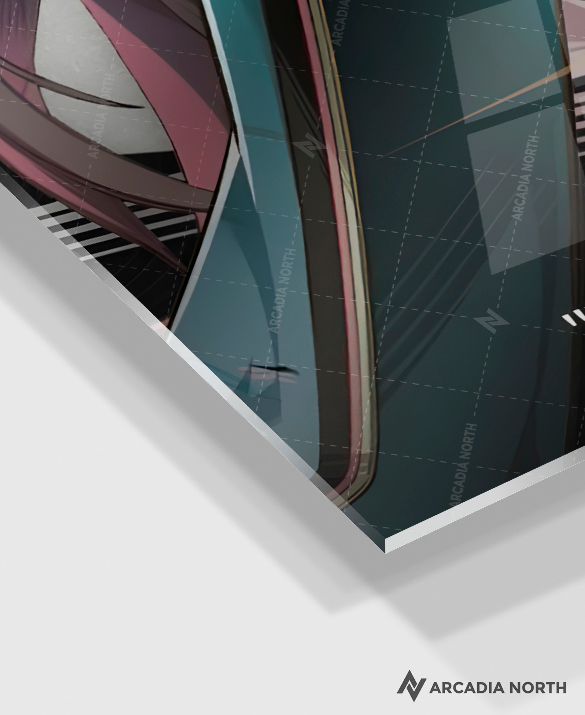 Wuthering Waves WuWa gaming acrylic poster by Arcadia North. Zhezhi Character Card. Acrylic wall art printed on acrylic.