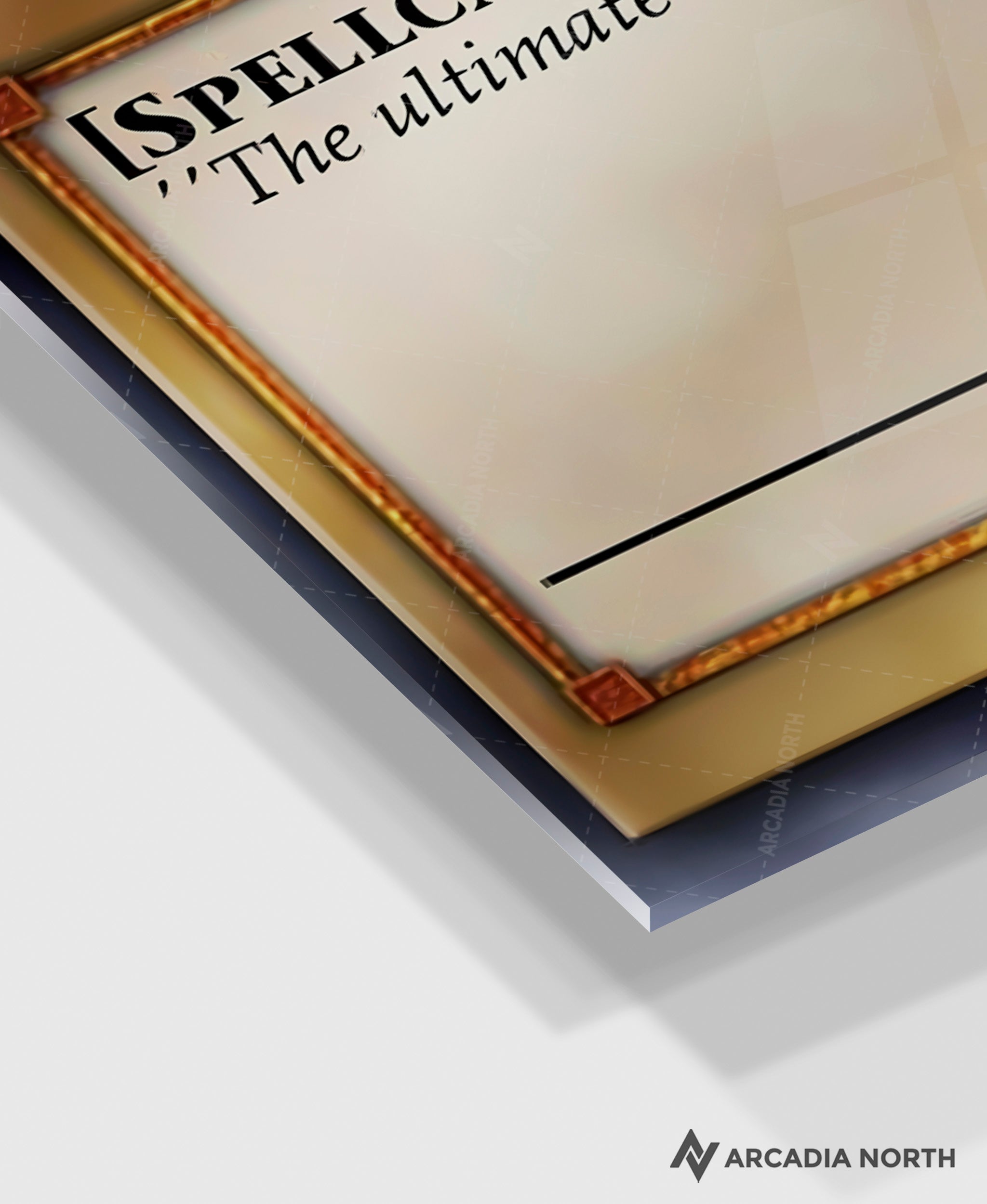 Yu-Gi-Oh! Dark Magician card anime acrylic poster by Arcadia North. Acrylic wall art printed on acrylic.