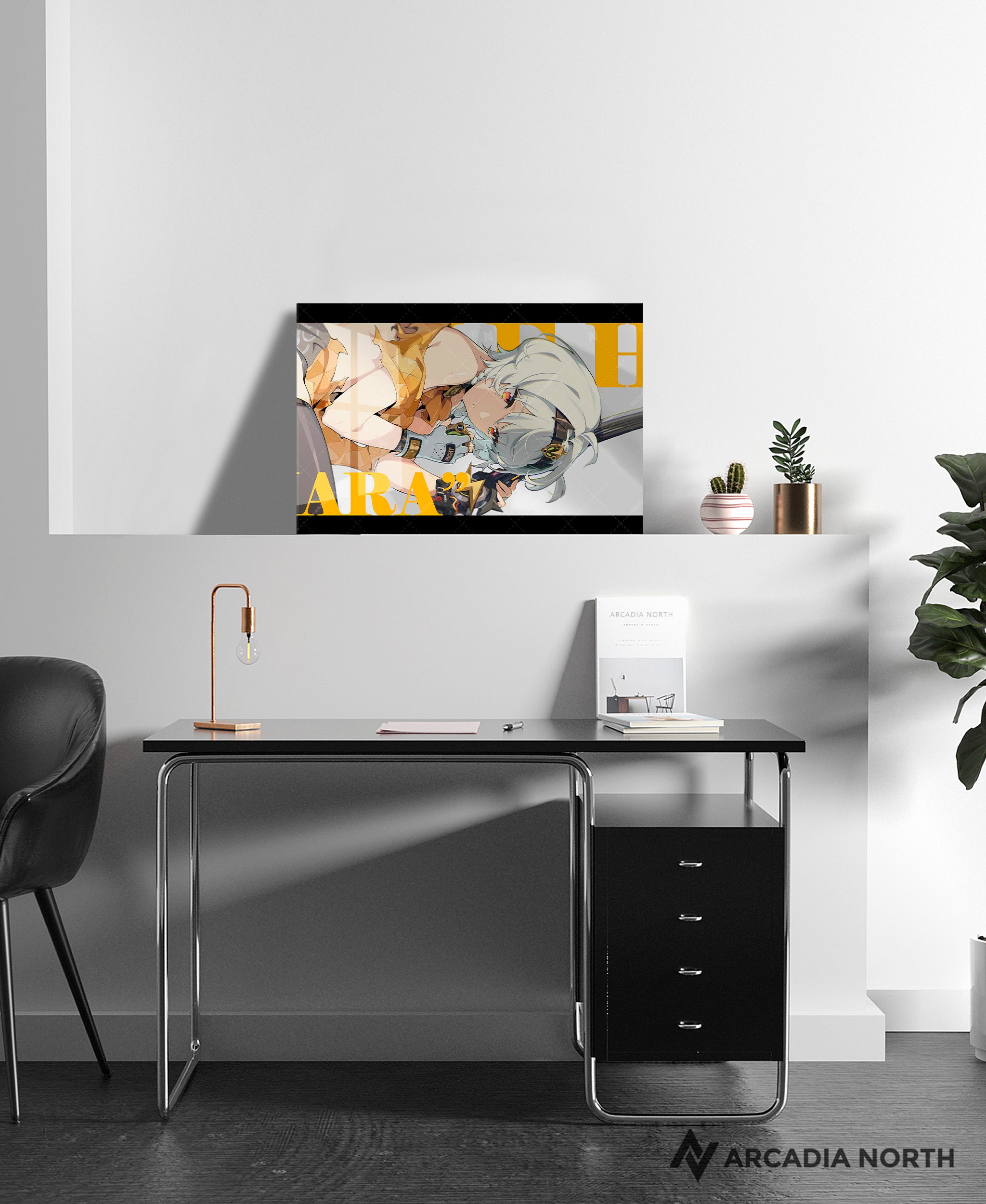 Hoyoverse Zenless Zone Zero ZZZ gaming acrylic poster by Arcadia North. Soldier 0 S0 Anby M6 Mindscape Cinema artwork. Acrylic wall art printed on acrylic.