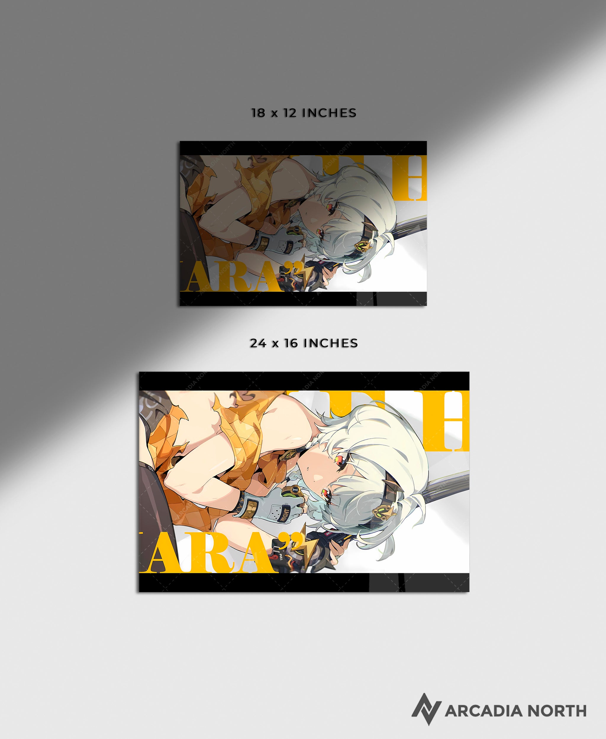 Hoyoverse Zenless Zone Zero ZZZ gaming acrylic poster by Arcadia North. Soldier 0 S0 Anby M6 Mindscape Cinema artwork. Acrylic wall art printed on acrylic.