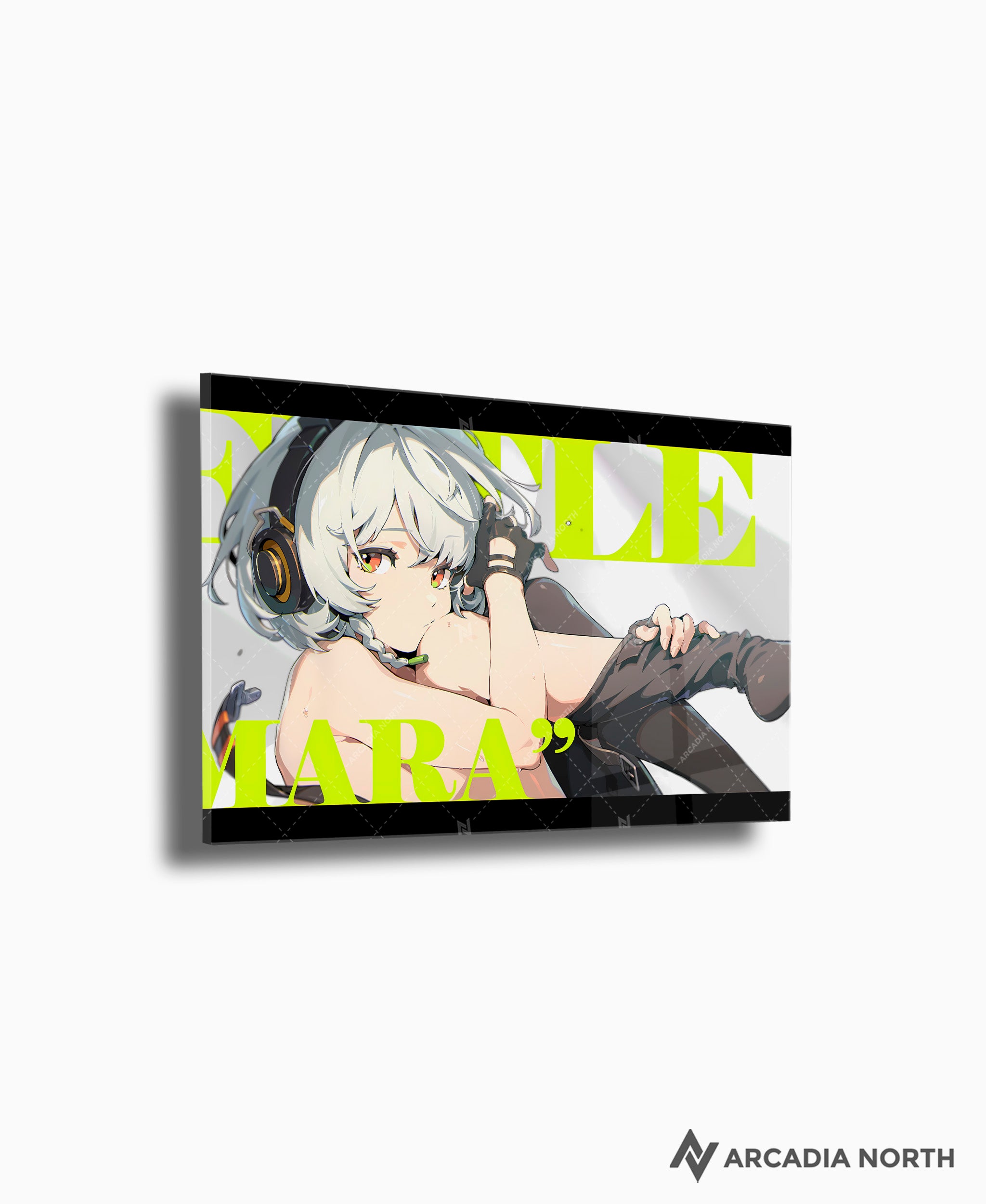 Hoyoverse Zenless Zone Zero ZZZ gaming acrylic poster by Arcadia North. Anby M6 Mindscape Cinema artwork. Acrylic wall art printed on acrylic.