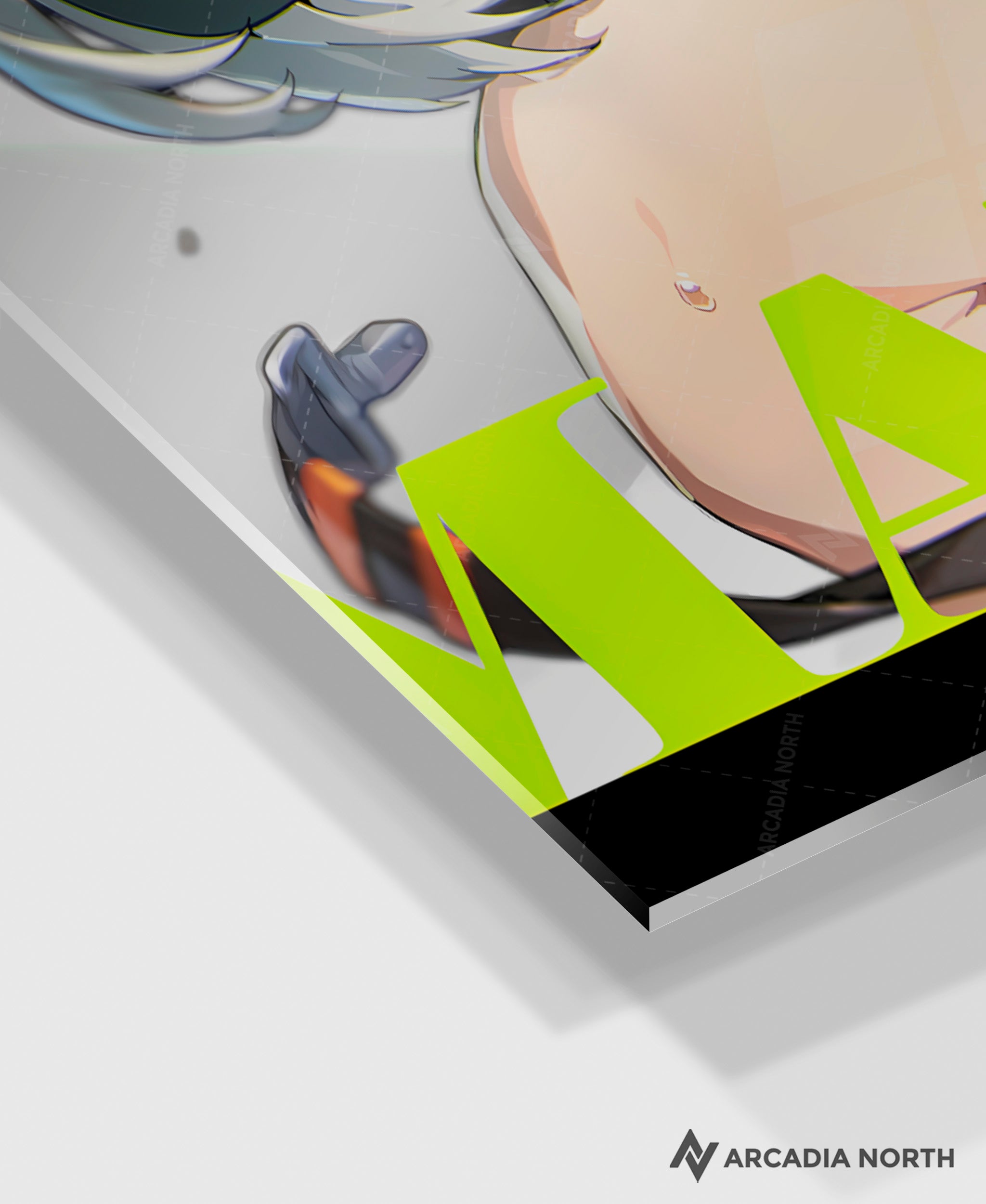 Hoyoverse Zenless Zone Zero ZZZ gaming acrylic poster by Arcadia North. Anby M6 Mindscape Cinema artwork. Acrylic wall art printed on acrylic.