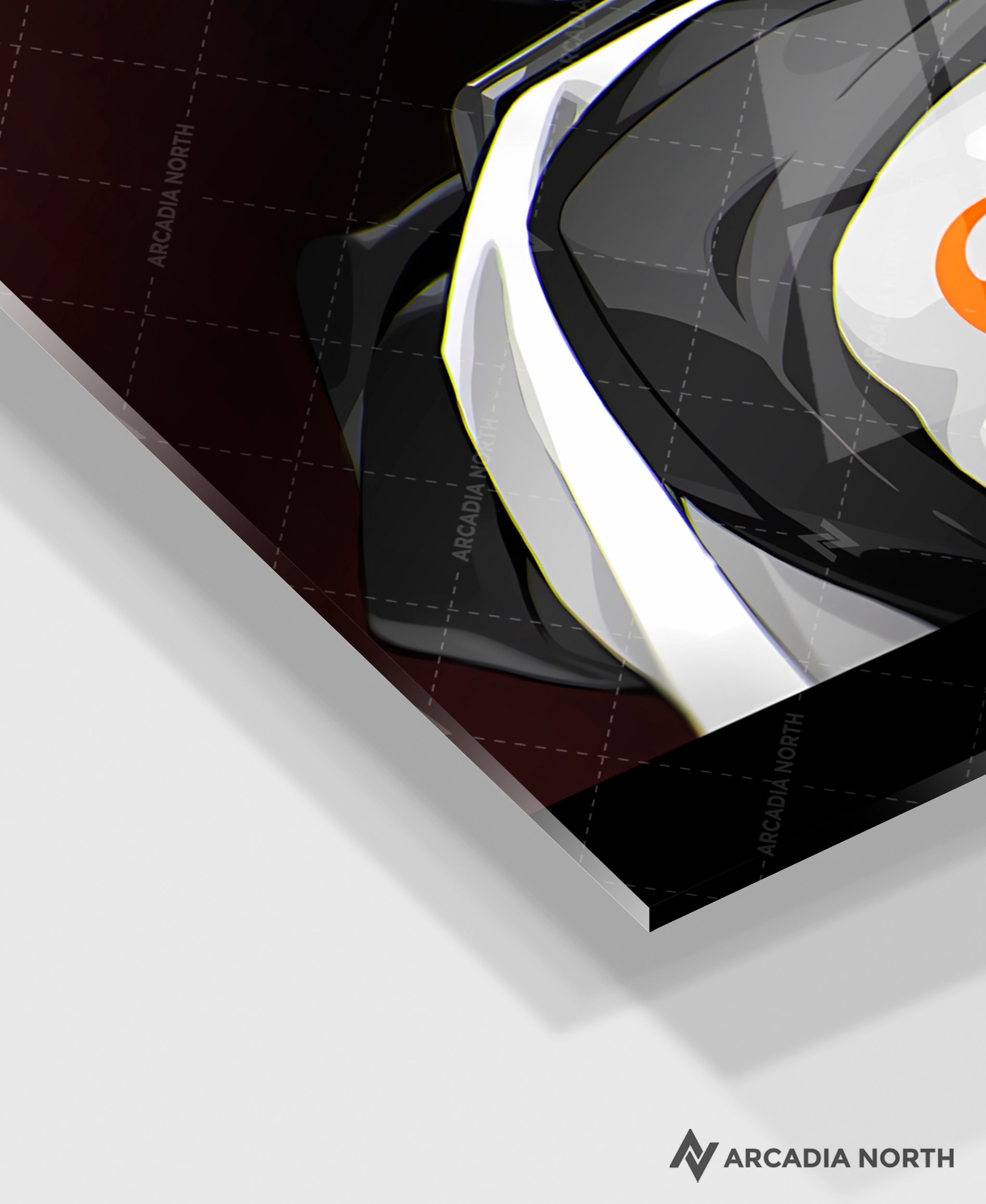 Hoyoverse Zenless Zone Zero ZZZ gaming acrylic poster by Arcadia North. Anton M3 Mindscape Cinema artwork. Acrylic wall art printed on acrylic.