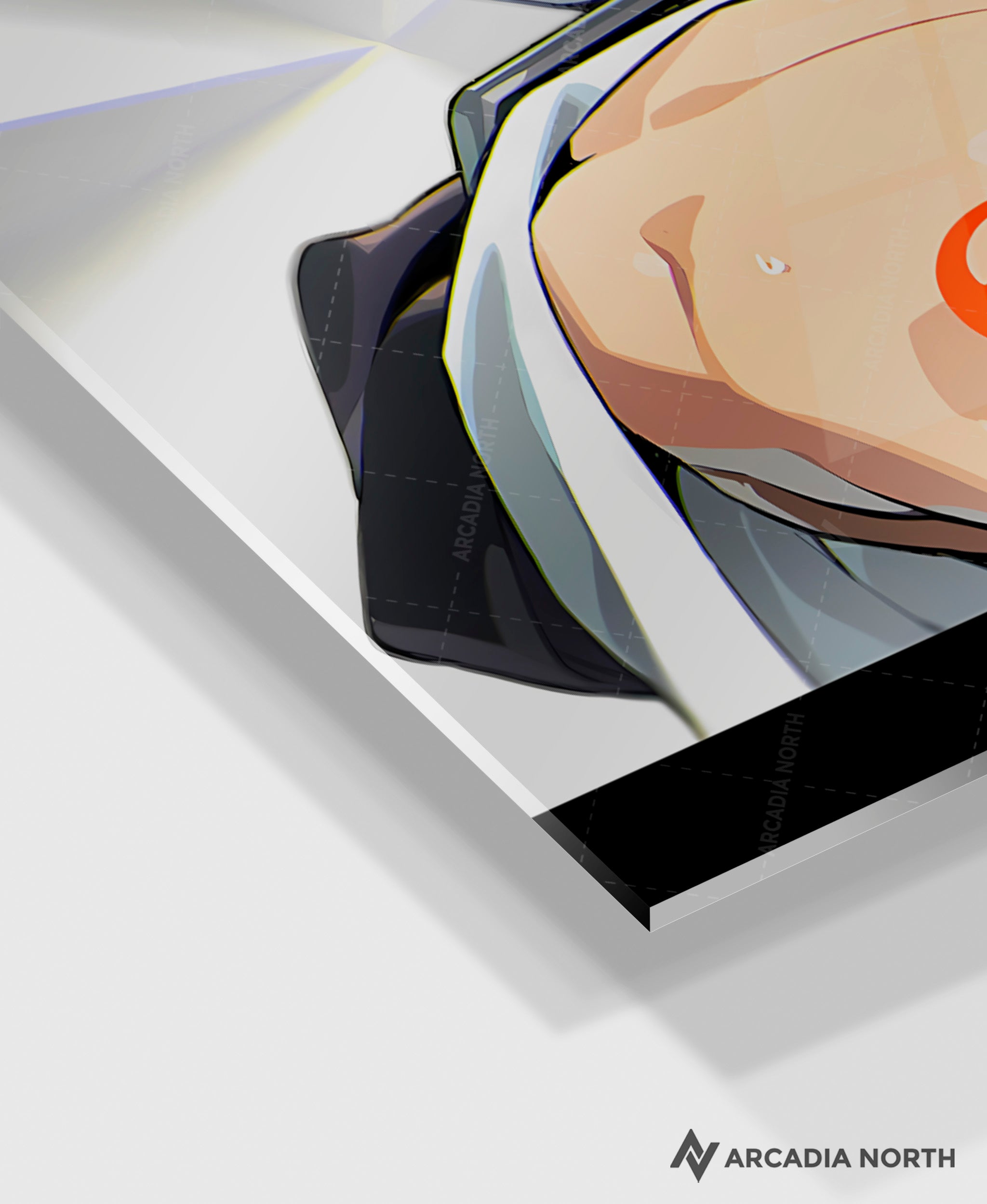 Hoyoverse Zenless Zone Zero ZZZ gaming acrylic poster by Arcadia North. Anton M6 Mindscape Cinema artwork. Acrylic wall art printed on acrylic.