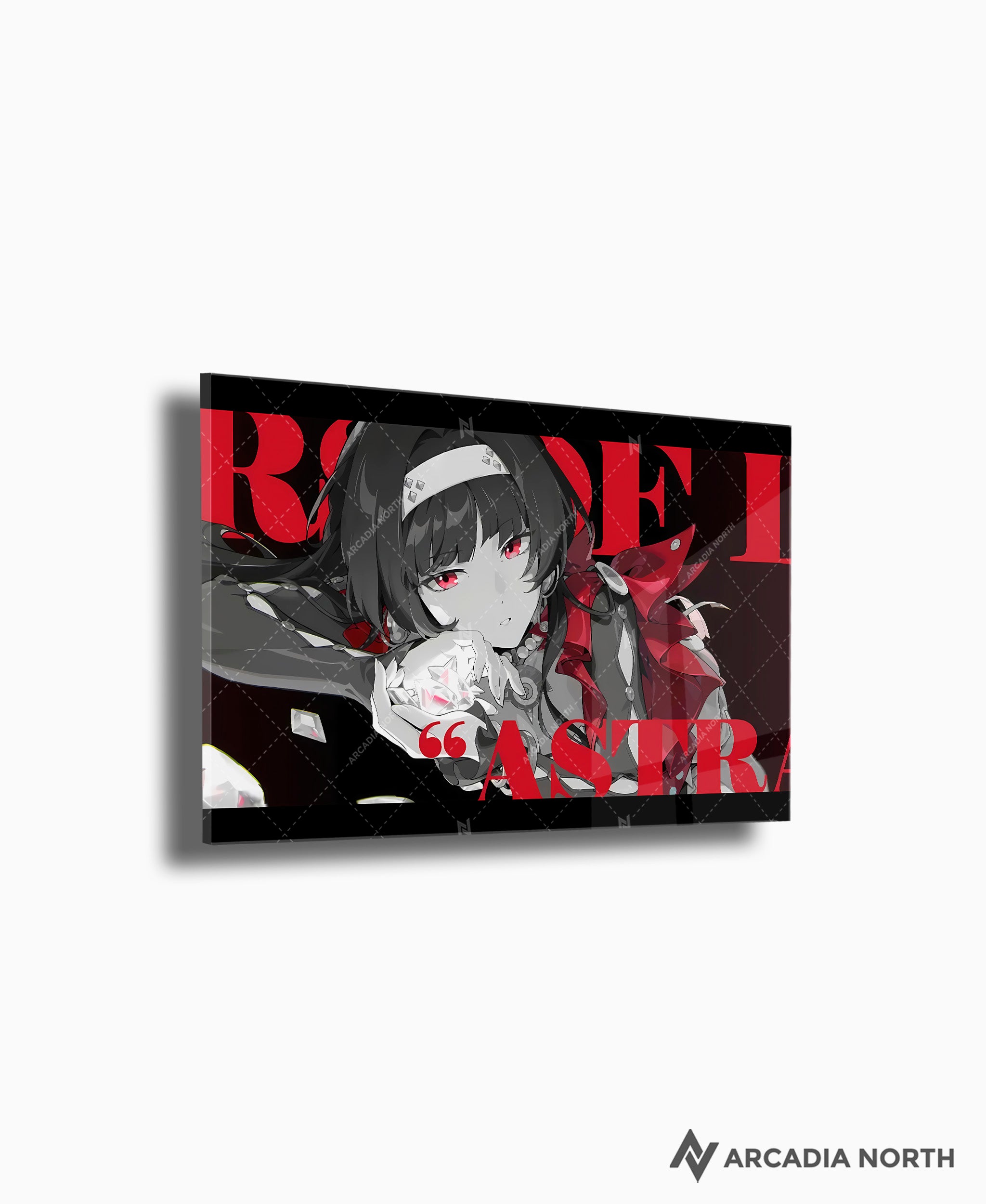 Hoyoverse Zenless Zone Zero ZZZ gaming acrylic poster by Arcadia North. Astra Yao M3 Mindscape Cinema artwork. Acrylic wall art printed on acrylic.