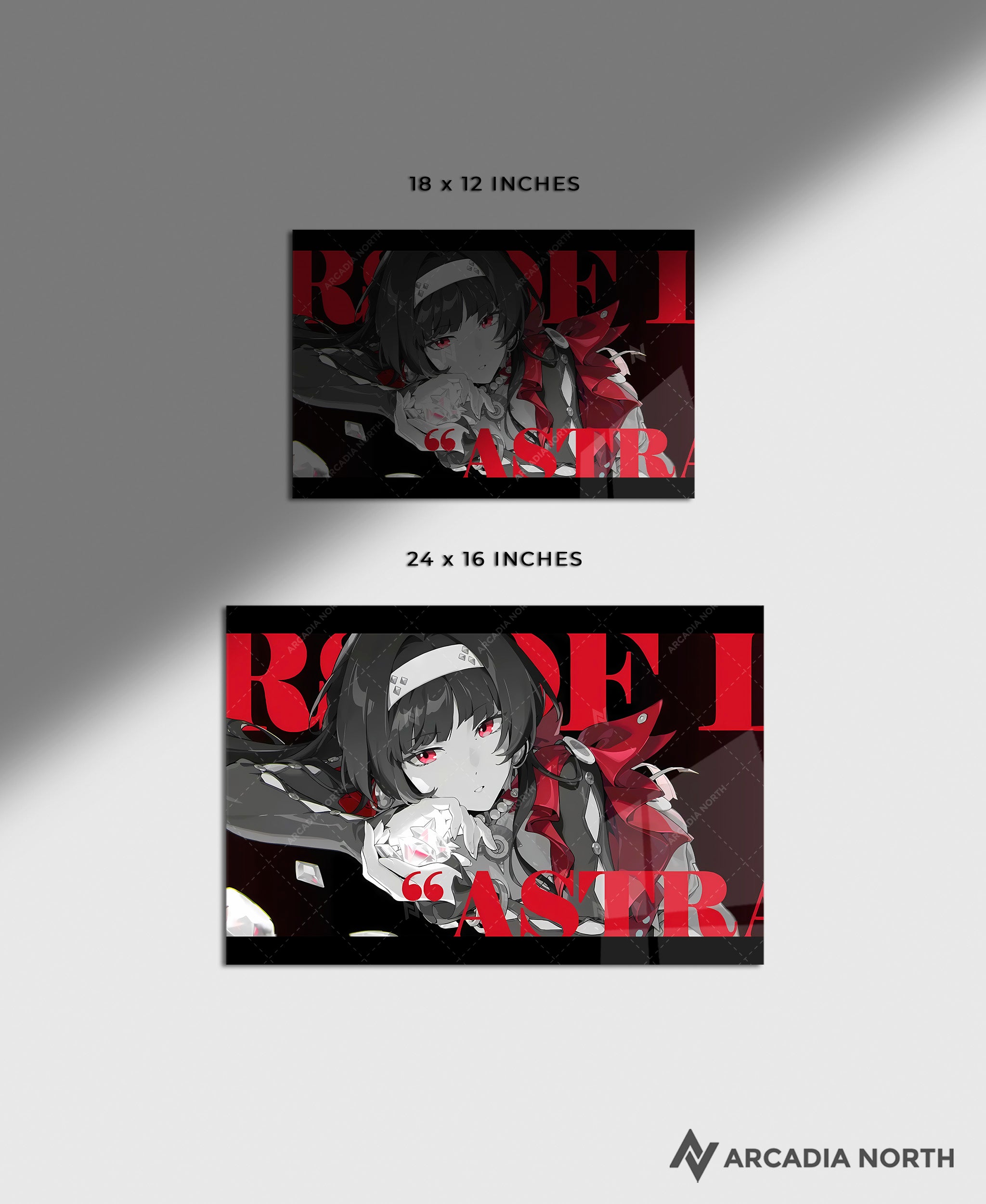 Hoyoverse Zenless Zone Zero ZZZ gaming acrylic poster by Arcadia North. Astra Yao M3 Mindscape Cinema artwork. Acrylic wall art printed on acrylic.