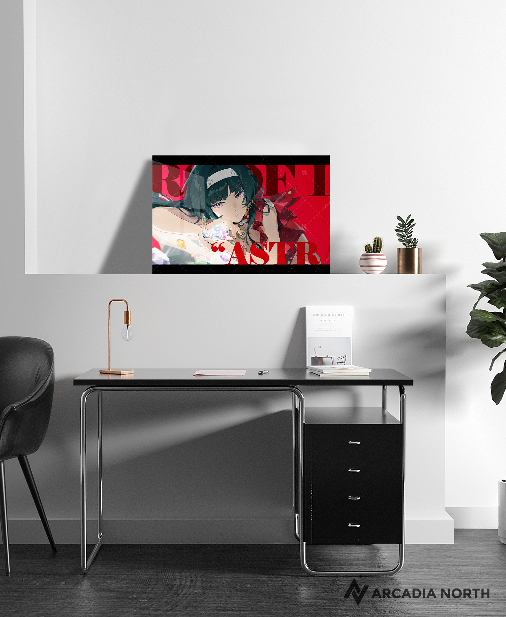 Hoyoverse Zenless Zone Zero ZZZ gaming acrylic poster by Arcadia North. Astra Yao M6 Mindscape Cinema artwork. Acrylic wall art printed on acrylic.
