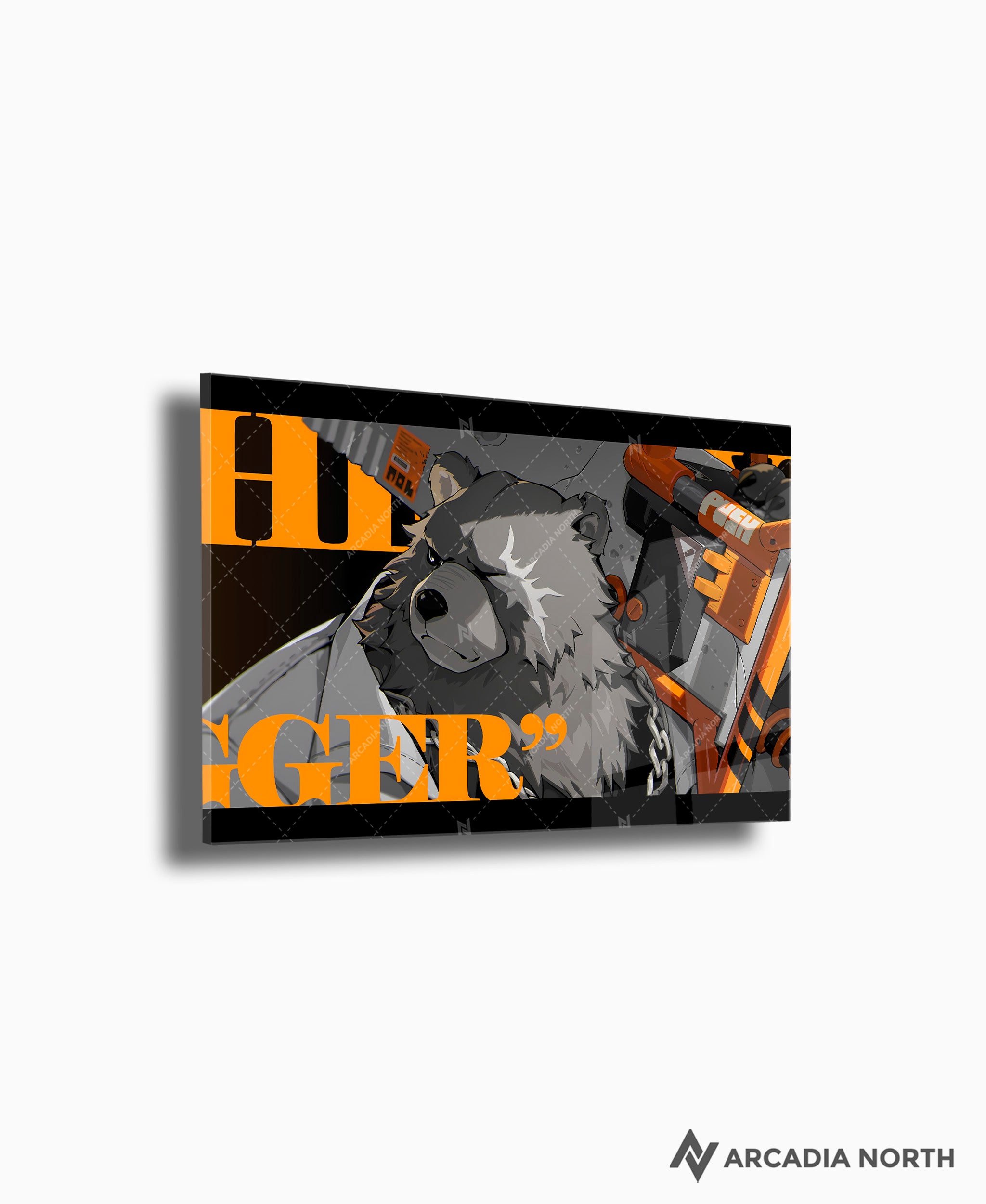 Hoyoverse Zenless Zone Zero ZZZ gaming acrylic poster by Arcadia North. Ben M3 Mindscape Cinema artwork. Acrylic wall art printed on acrylic.