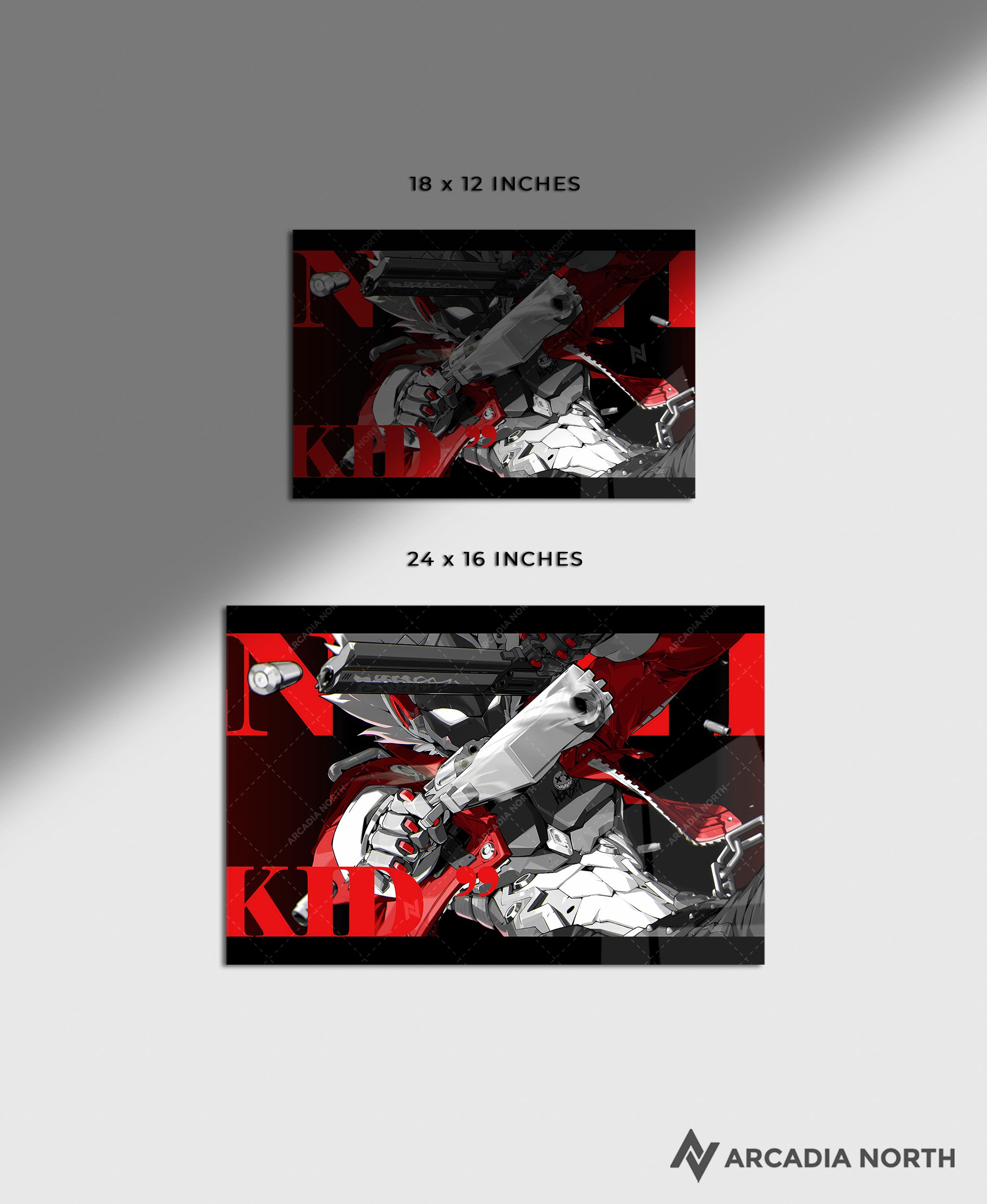 Hoyoverse Zenless Zone Zero ZZZ gaming acrylic poster by Arcadia North. Billy M3 Mindscape Cinema artwork. Acrylic wall art printed on acrylic.