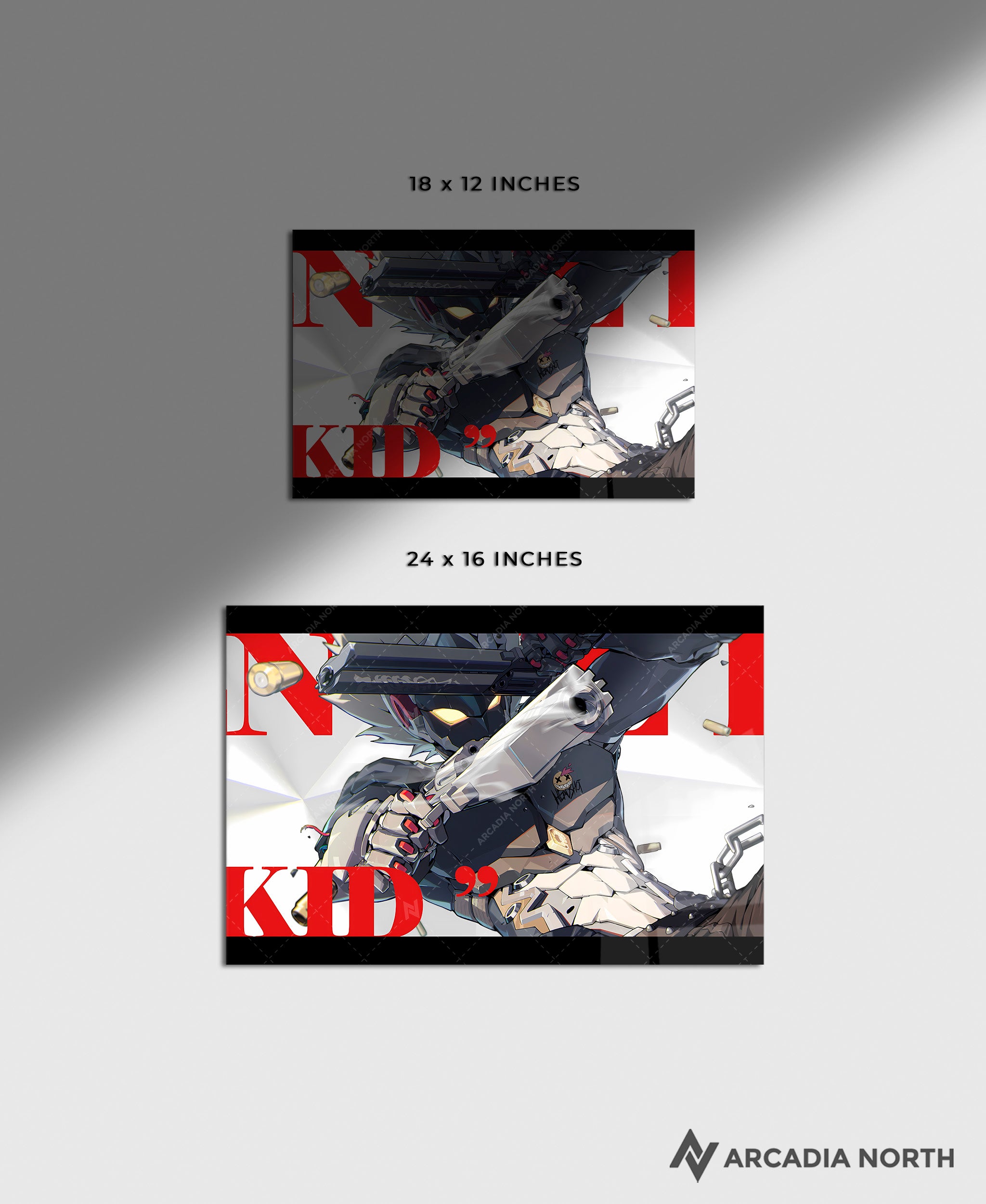 Hoyoverse Zenless Zone Zero ZZZ gaming acrylic poster by Arcadia North. Billy M6 Mindscape Cinema artwork. Acrylic wall art printed on acrylic.