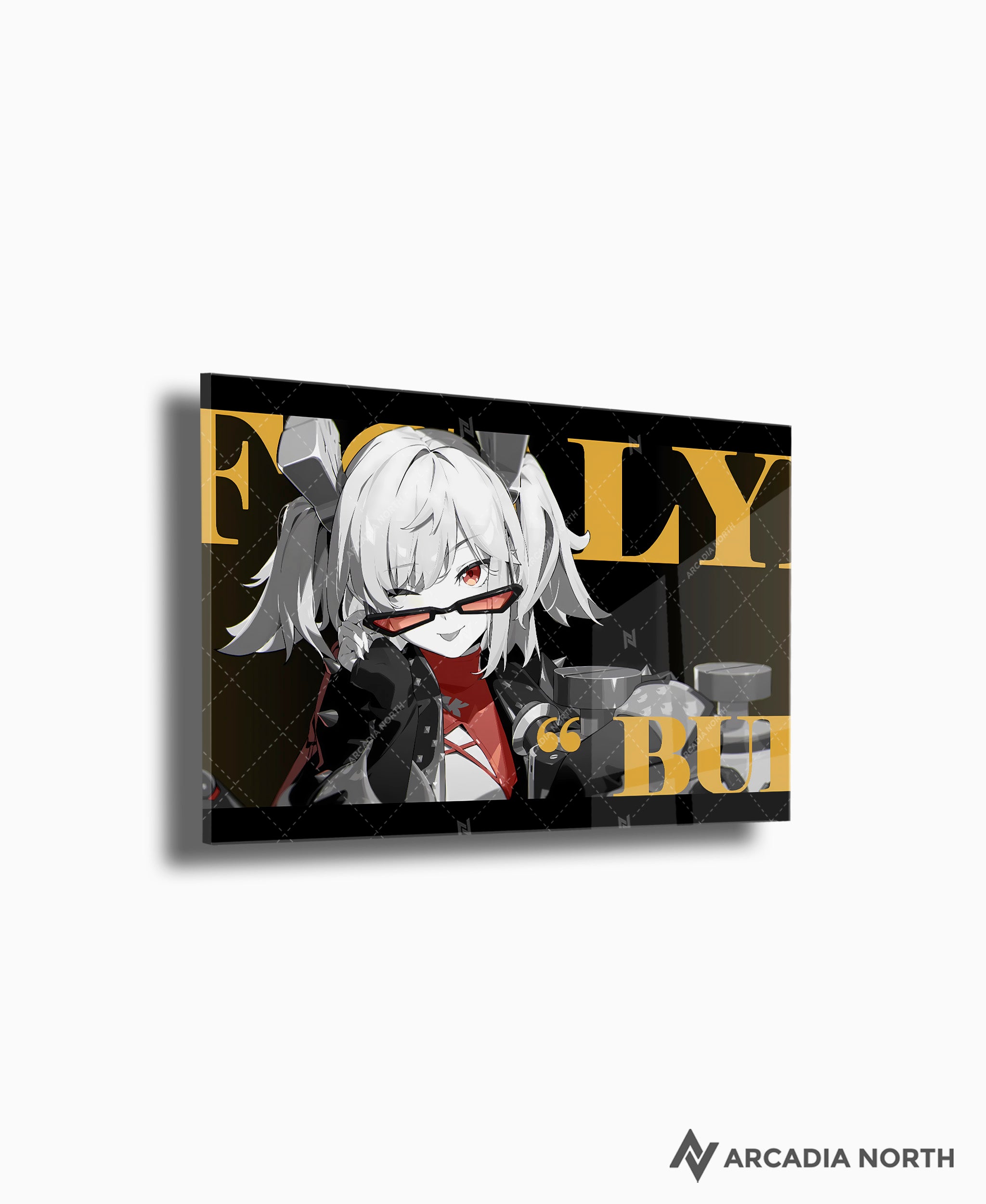 Hoyoverse Zenless Zone Zero ZZZ gaming acrylic poster by Arcadia North. Burnice M3 Mindscape Cinema artwork. Acrylic wall art printed on acrylic.