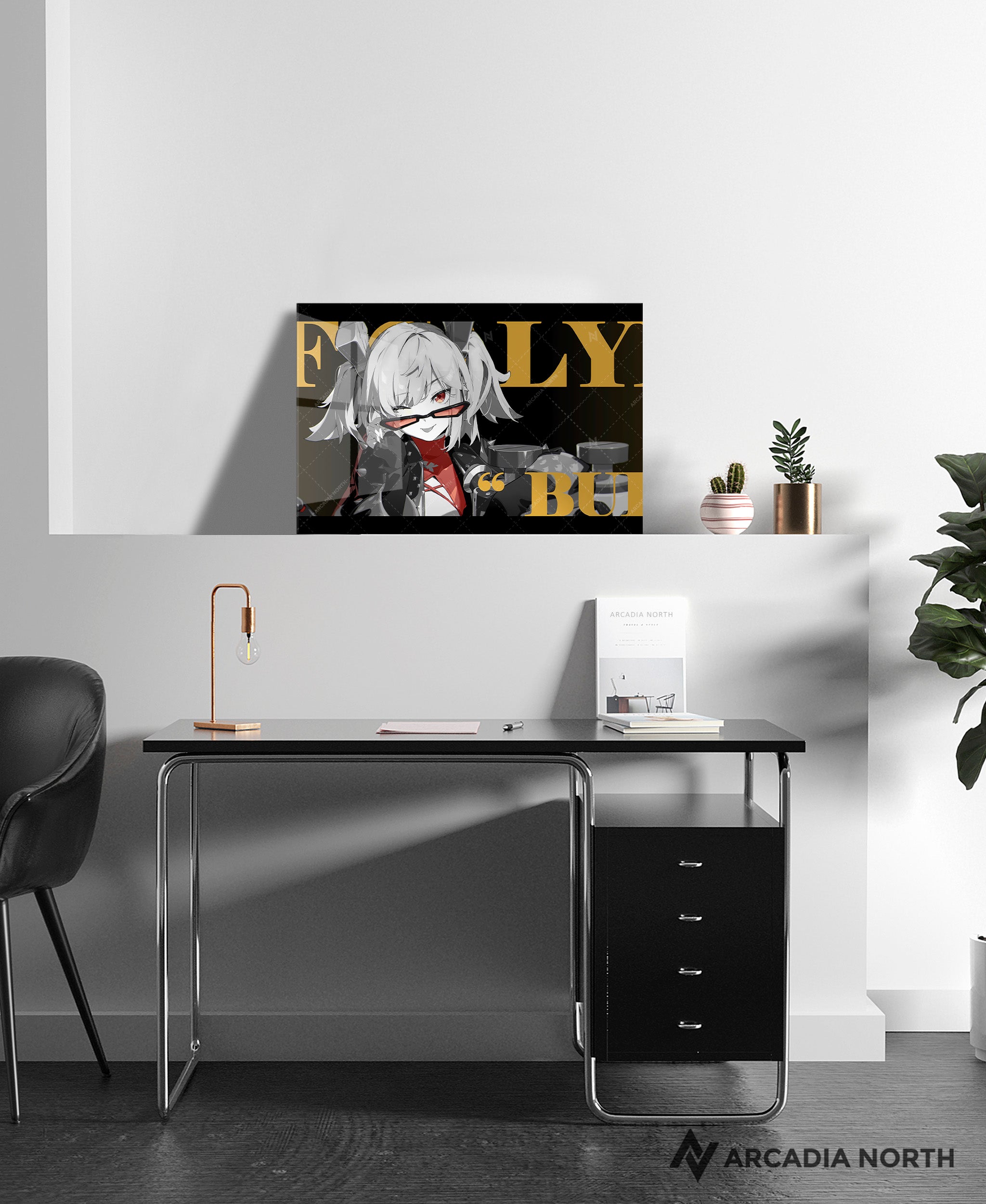 Hoyoverse Zenless Zone Zero ZZZ gaming acrylic poster by Arcadia North. Burnice M3 Mindscape Cinema artwork. Acrylic wall art printed on acrylic.