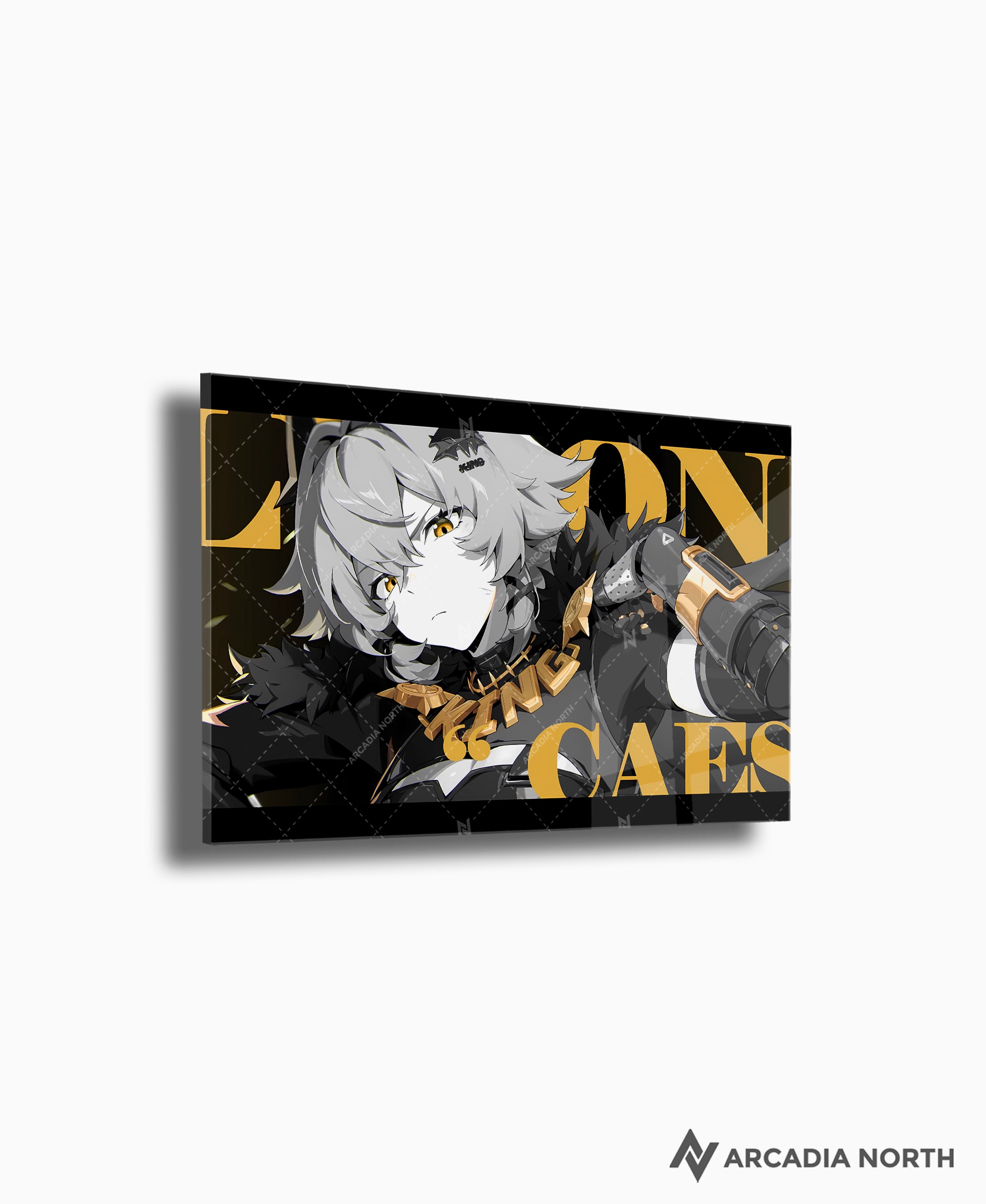 Hoyoverse Zenless Zone Zero ZZZ gaming acrylic poster by Arcadia North. Caesar M3 Mindscape Cinema artwork. Acrylic wall art printed on acrylic.