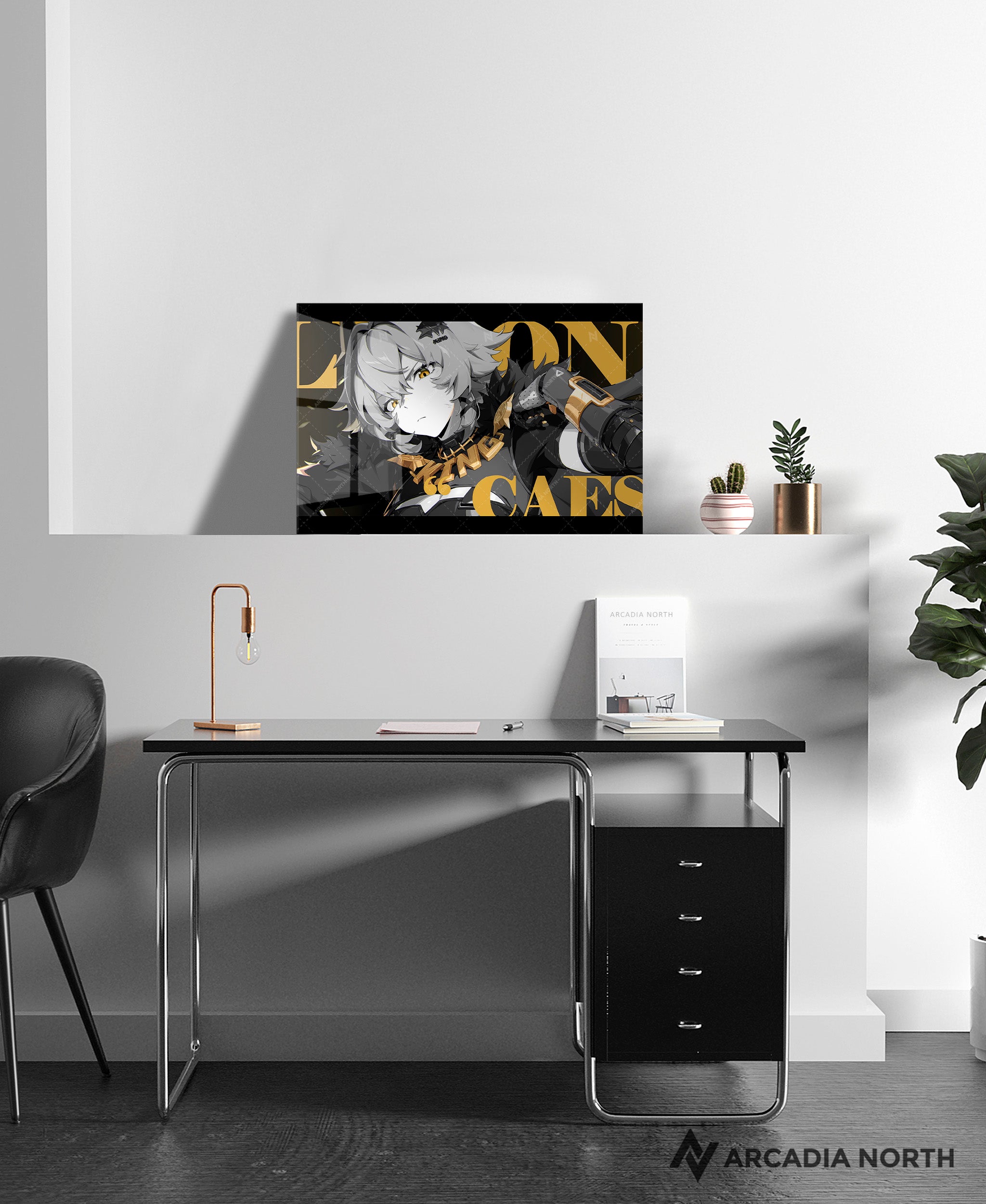 Hoyoverse Zenless Zone Zero ZZZ gaming acrylic poster by Arcadia North. Caesar M3 Mindscape Cinema artwork. Acrylic wall art printed on acrylic.