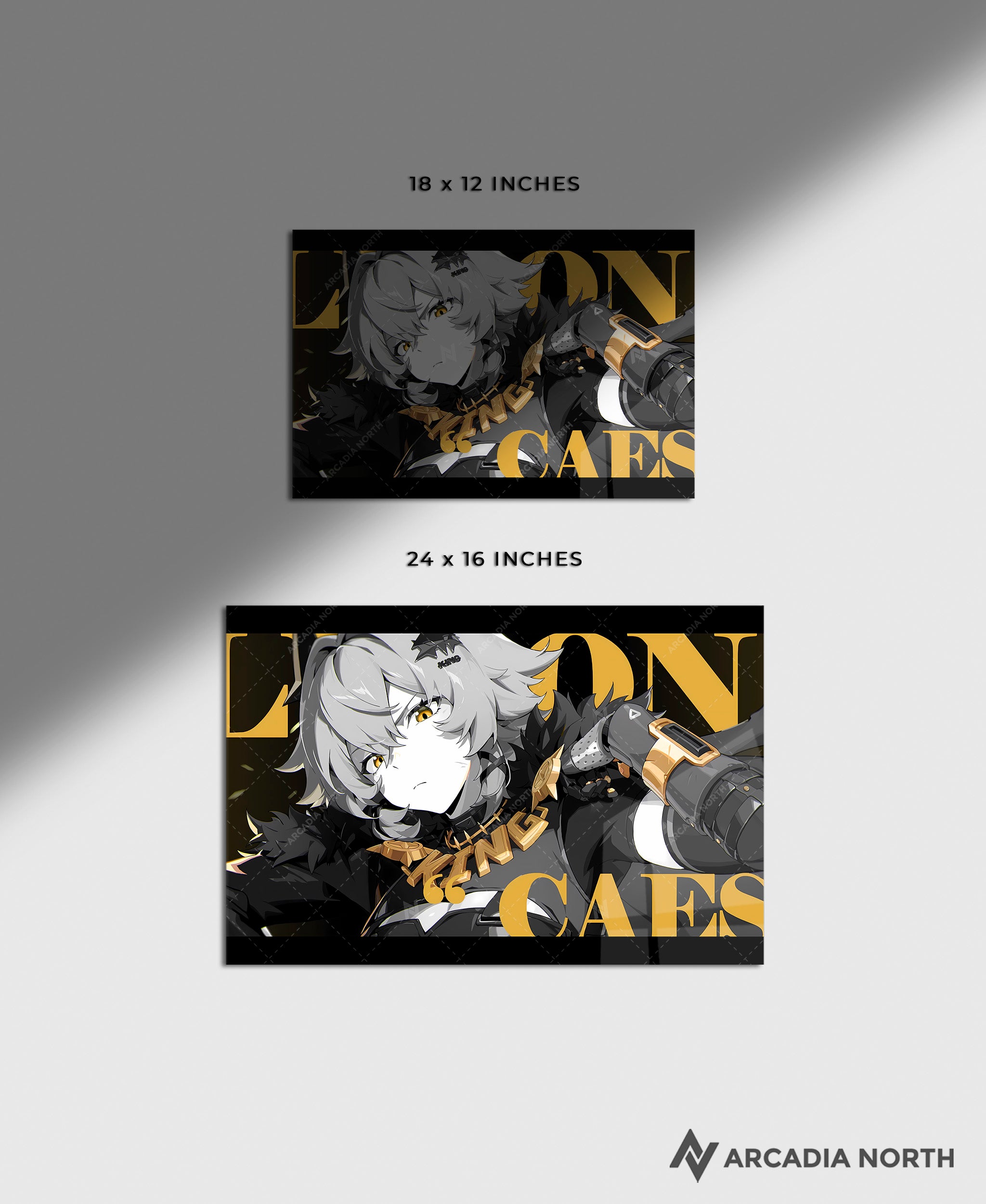 Hoyoverse Zenless Zone Zero ZZZ gaming acrylic poster by Arcadia North. Caesar M3 Mindscape Cinema artwork. Acrylic wall art printed on acrylic.