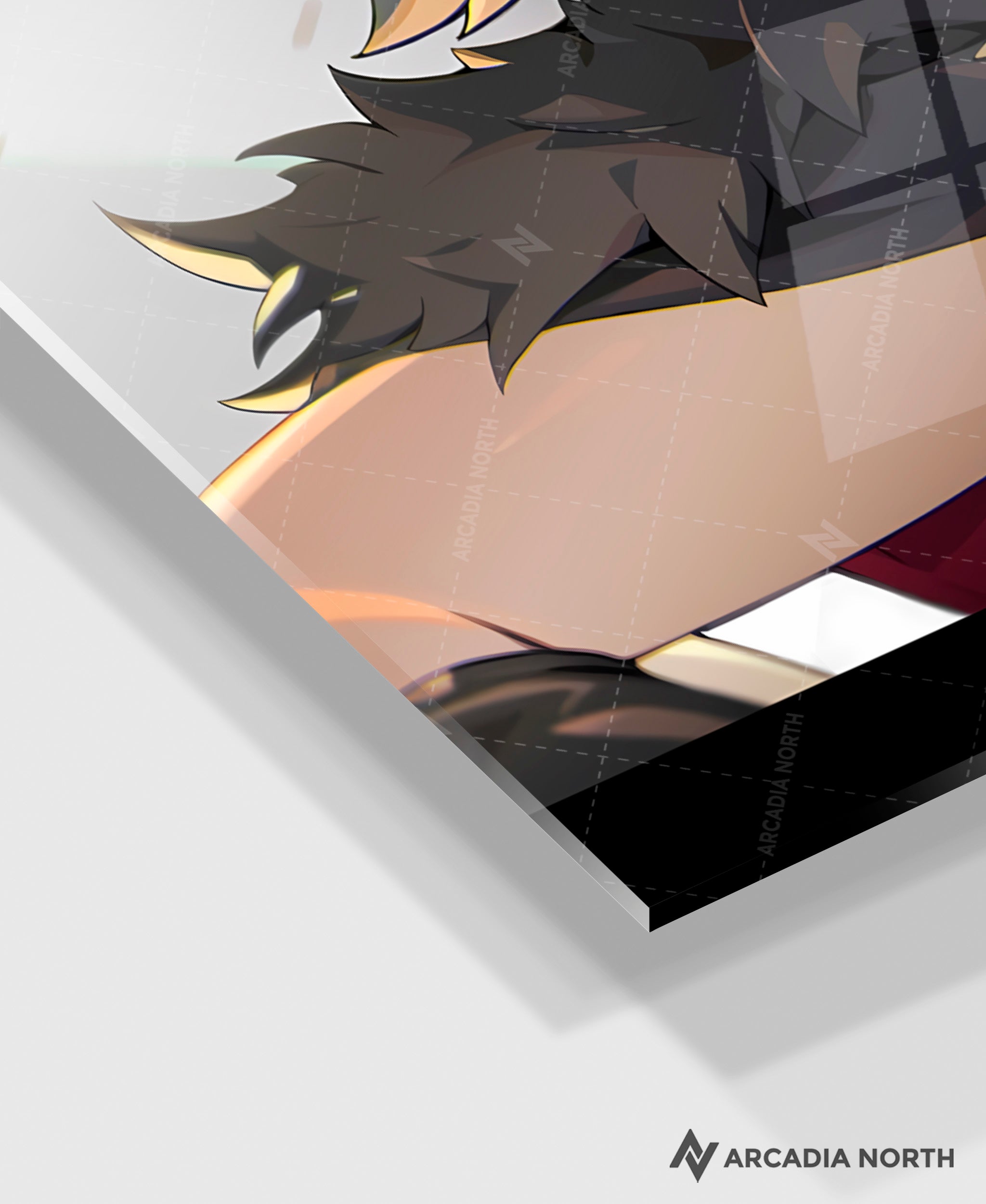 Hoyoverse Zenless Zone Zero ZZZ gaming acrylic poster by Arcadia North. Caesar M6 Mindscape Cinema artwork. Acrylic wall art printed on acrylic.