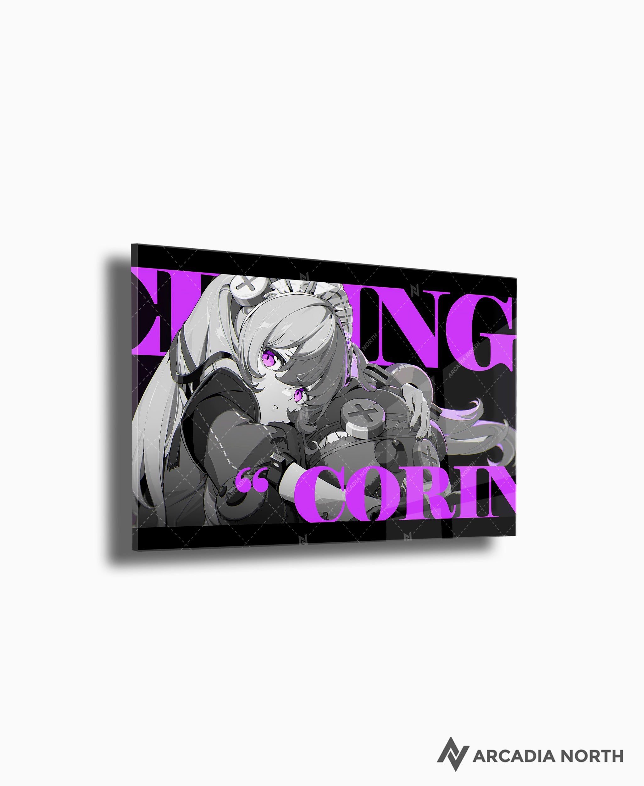 Hoyoverse Zenless Zone Zero ZZZ gaming acrylic poster by Arcadia North. Corin M3 Mindscape Cinema artwork. Acrylic wall art printed on acrylic.