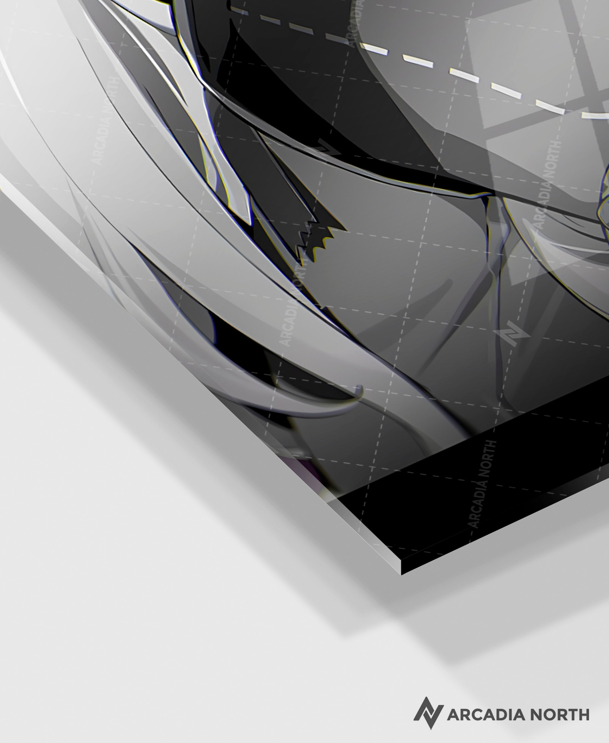 Hoyoverse Zenless Zone Zero ZZZ gaming acrylic poster by Arcadia North. Corin M3 Mindscape Cinema artwork. Acrylic wall art printed on acrylic.