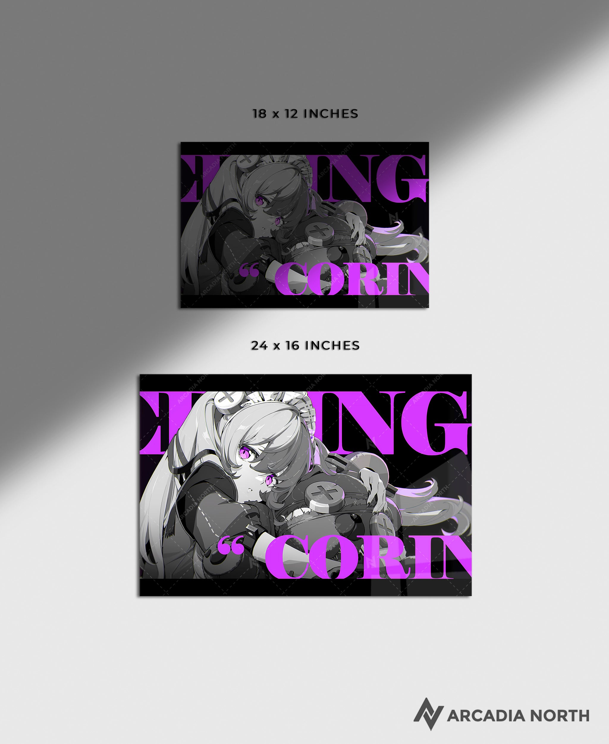 Hoyoverse Zenless Zone Zero ZZZ gaming acrylic poster by Arcadia North. Corin M3 Mindscape Cinema artwork. Acrylic wall art printed on acrylic.