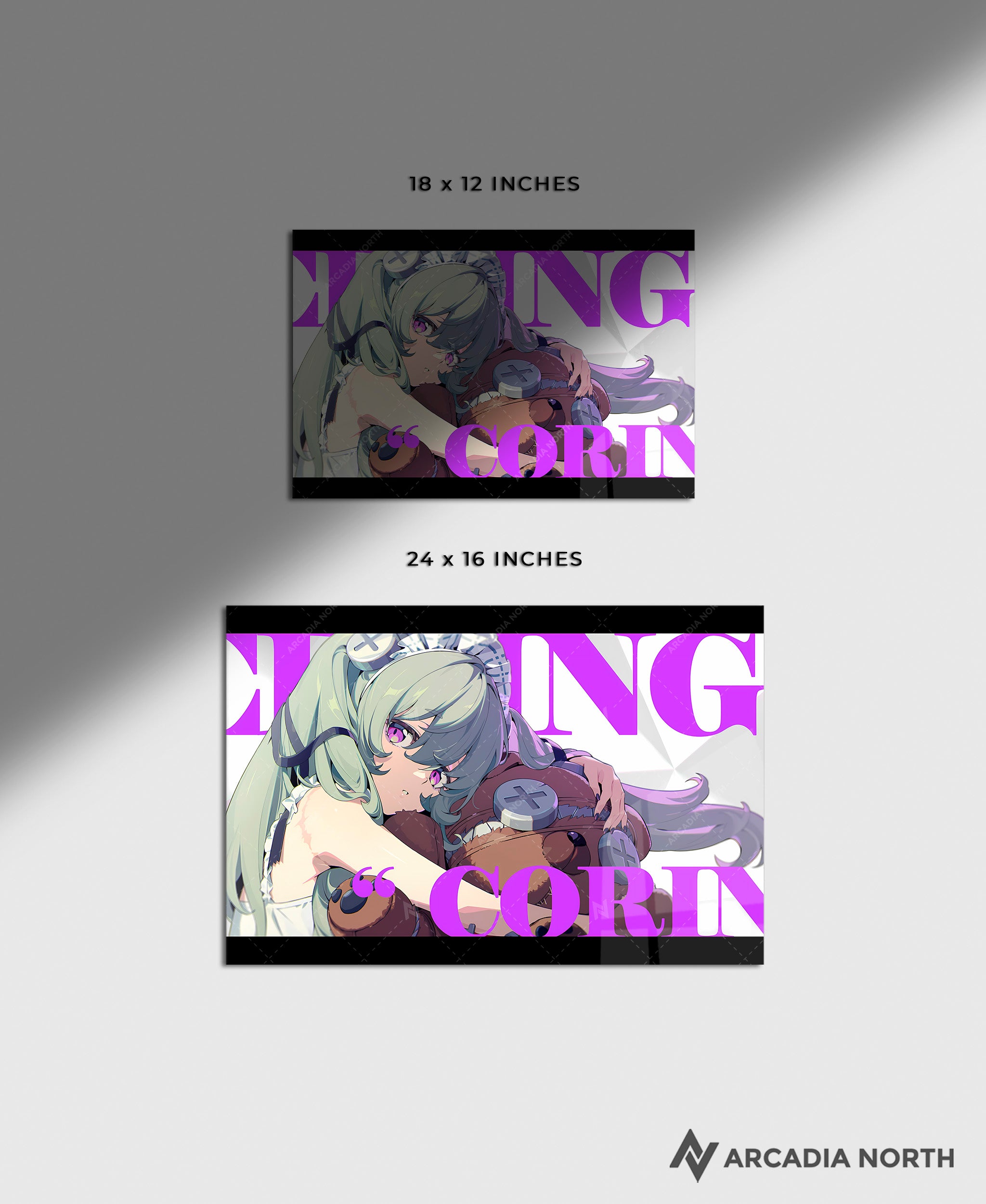 Hoyoverse Zenless Zone Zero ZZZ gaming acrylic poster by Arcadia North. Corin M6 Mindscape Cinema artwork. Acrylic wall art printed on acrylic.