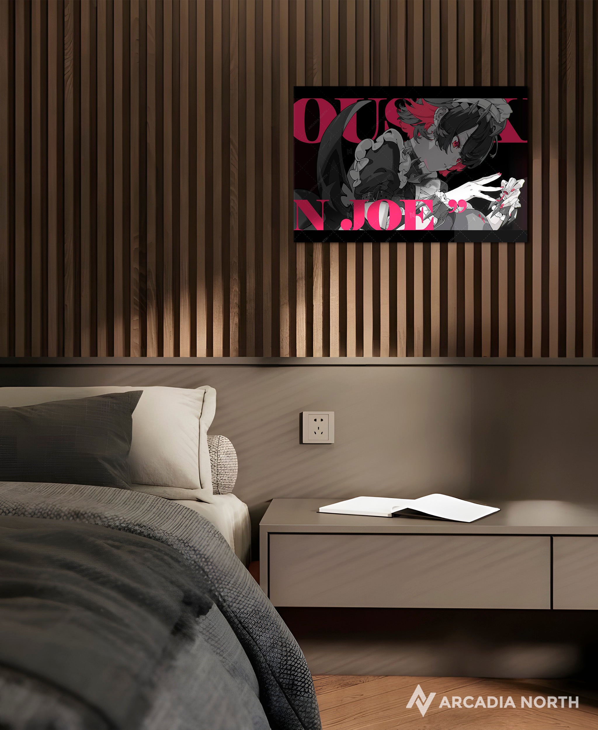 Hoyoverse Zenless Zone Zero ZZZ gaming acrylic poster by Arcadia North. Ellen M3 Mindscape Cinema artwork. Acrylic wall art printed on acrylic.