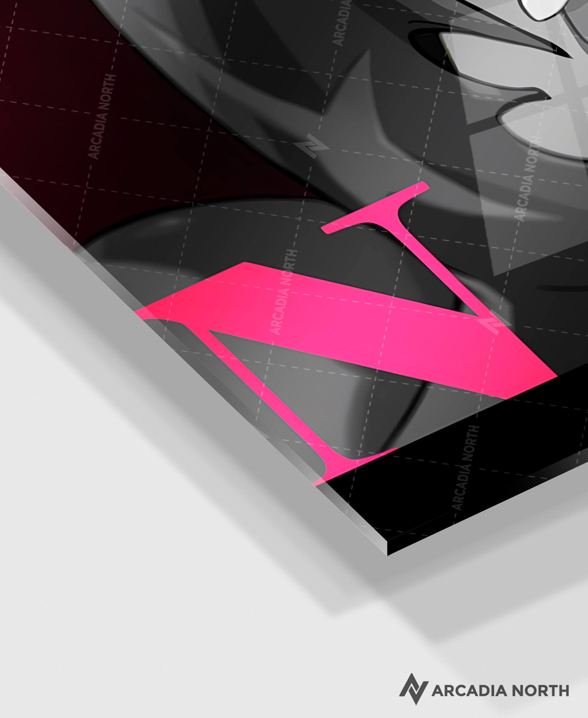 Hoyoverse Zenless Zone Zero ZZZ gaming acrylic poster by Arcadia North. Ellen M3 Mindscape Cinema artwork. Acrylic wall art printed on acrylic.