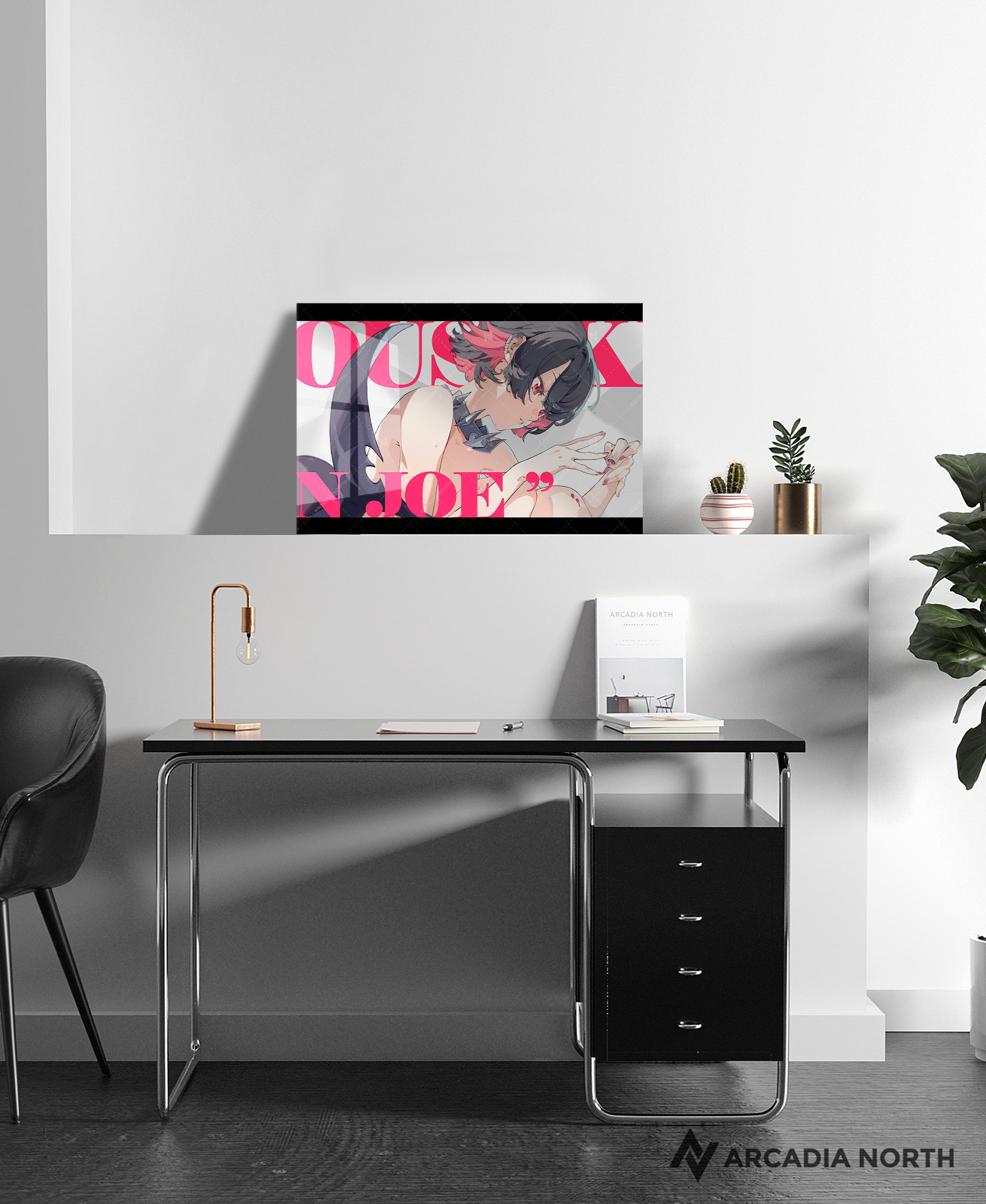 Hoyoverse Zenless Zone Zero ZZZ gaming acrylic poster by Arcadia North. Ellen M6 Mindscape Cinema artwork. Acrylic wall art printed on acrylic.