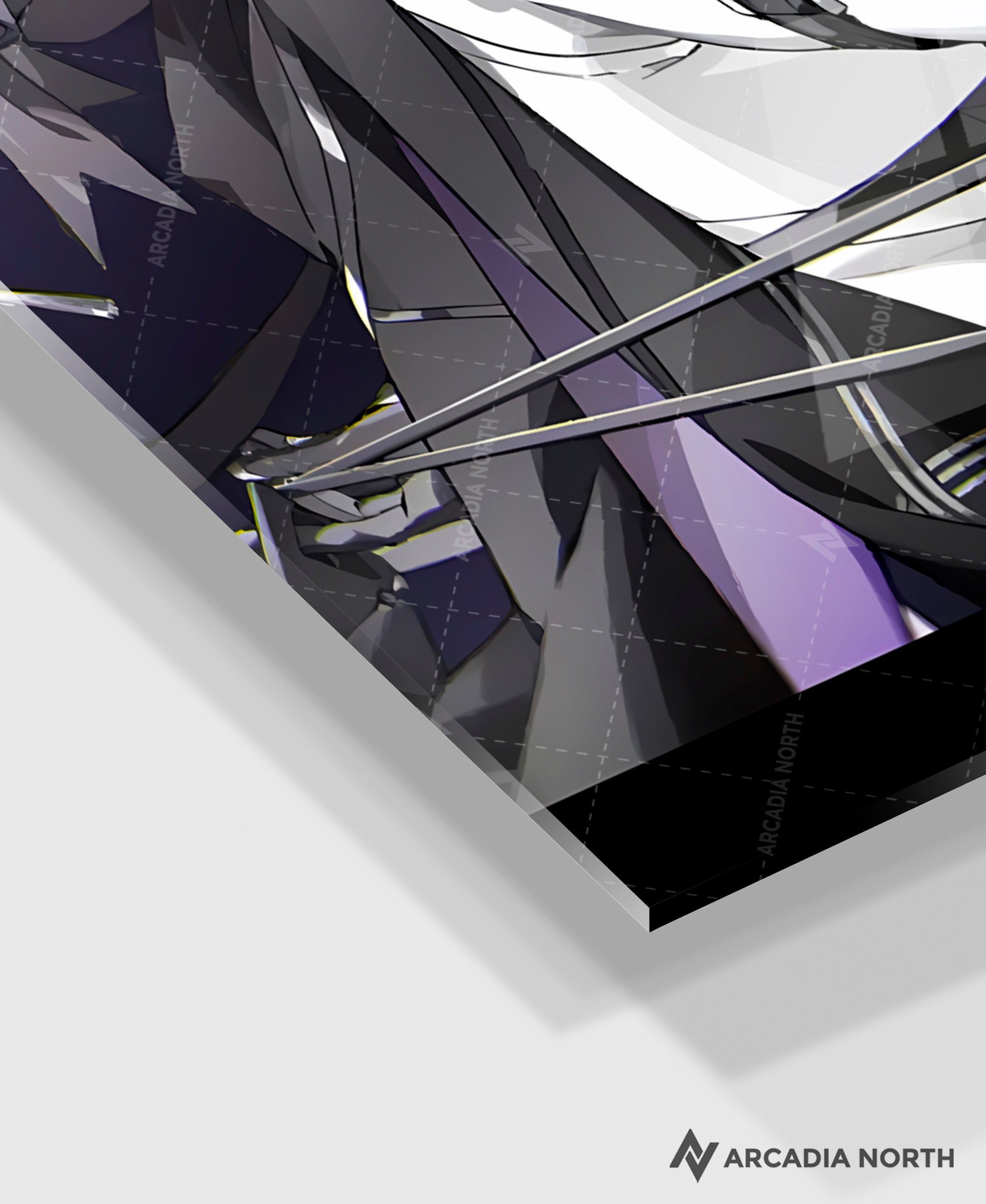 Hoyoverse Zenless Zone Zero ZZZ gaming acrylic poster by Arcadia North. Evelyn M3 Mindscape Cinema artwork. Acrylic wall art printed on acrylic.