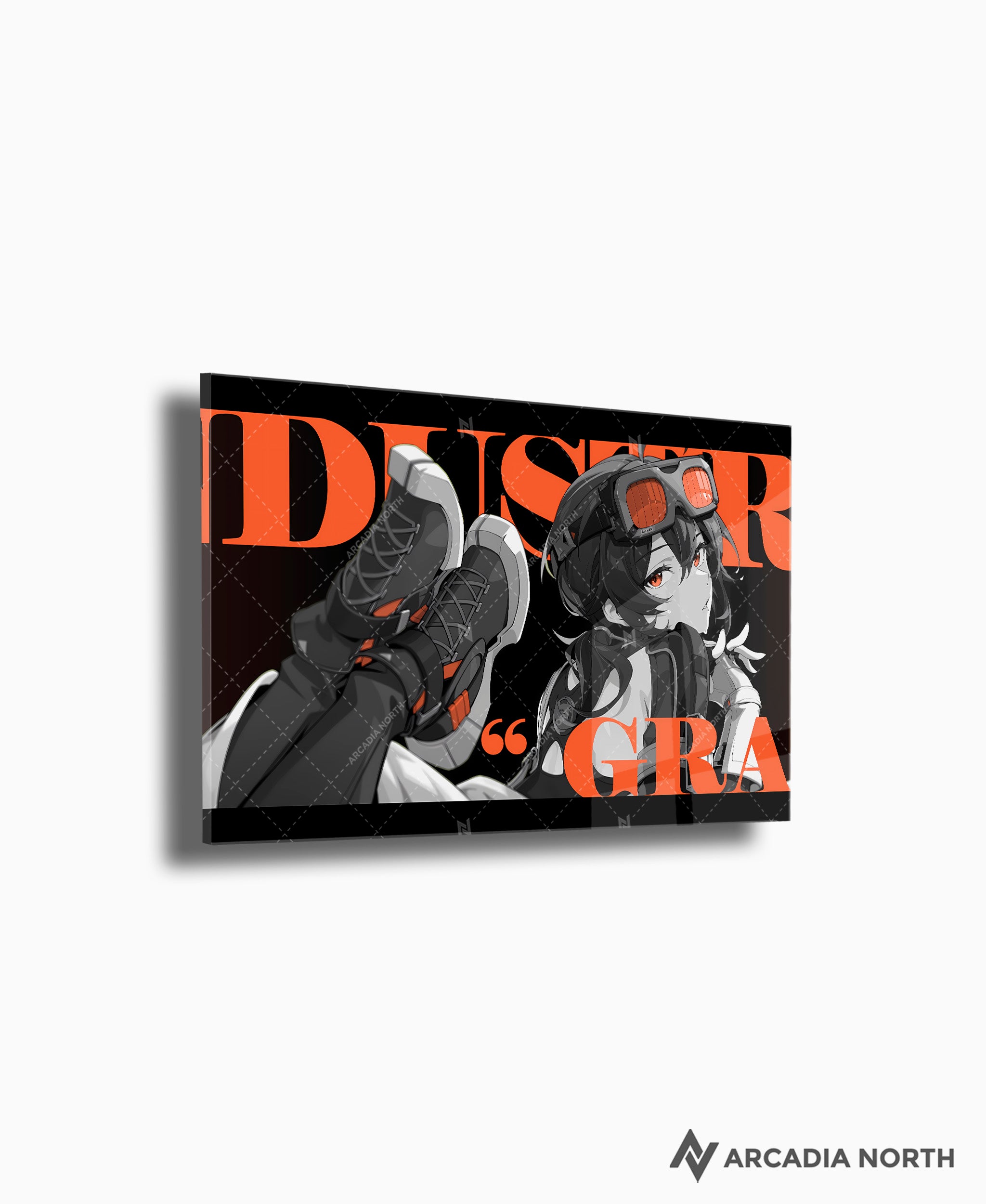 Hoyoverse Zenless Zone Zero ZZZ gaming acrylic poster by Arcadia North. Grace M3 Mindscape Cinema artwork. Acrylic wall art printed on acrylic.