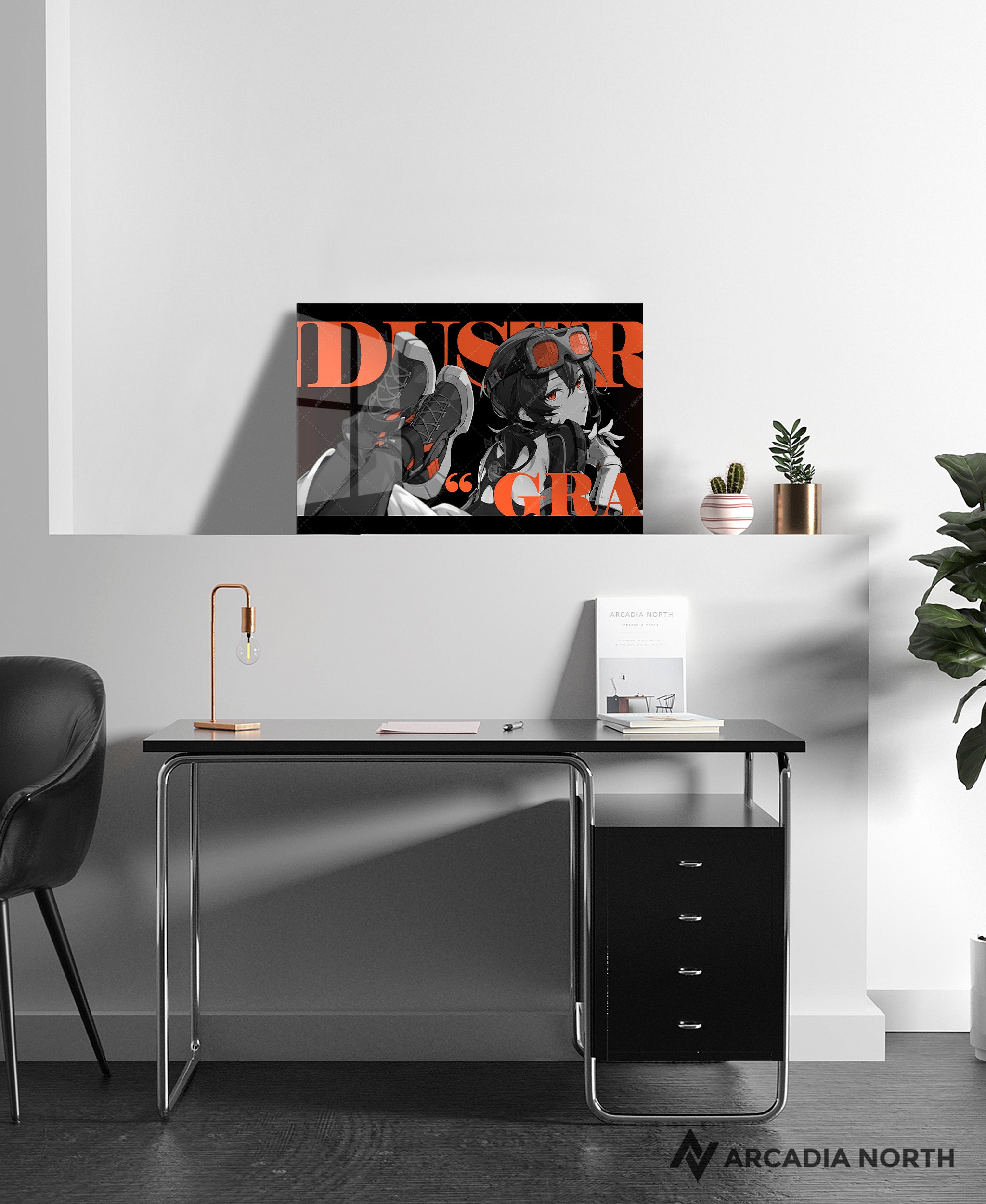 Hoyoverse Zenless Zone Zero ZZZ gaming acrylic poster by Arcadia North. Grace M3 Mindscape Cinema artwork. Acrylic wall art printed on acrylic.