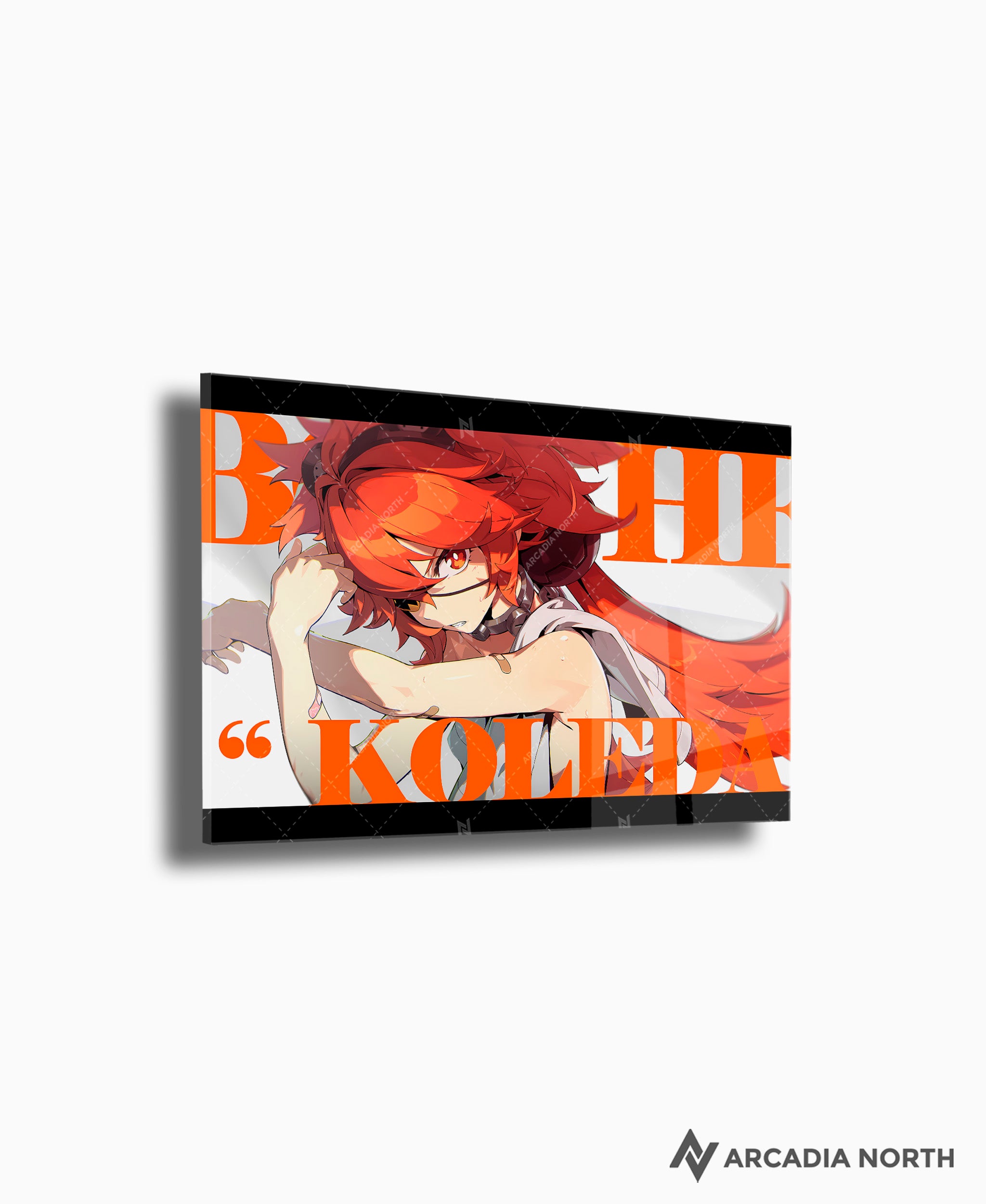 Hoyoverse Zenless Zone Zero ZZZ gaming acrylic poster by Arcadia North. Koleda M6 Mindscape Cinema artwork. Acrylic wall art printed on acrylic.