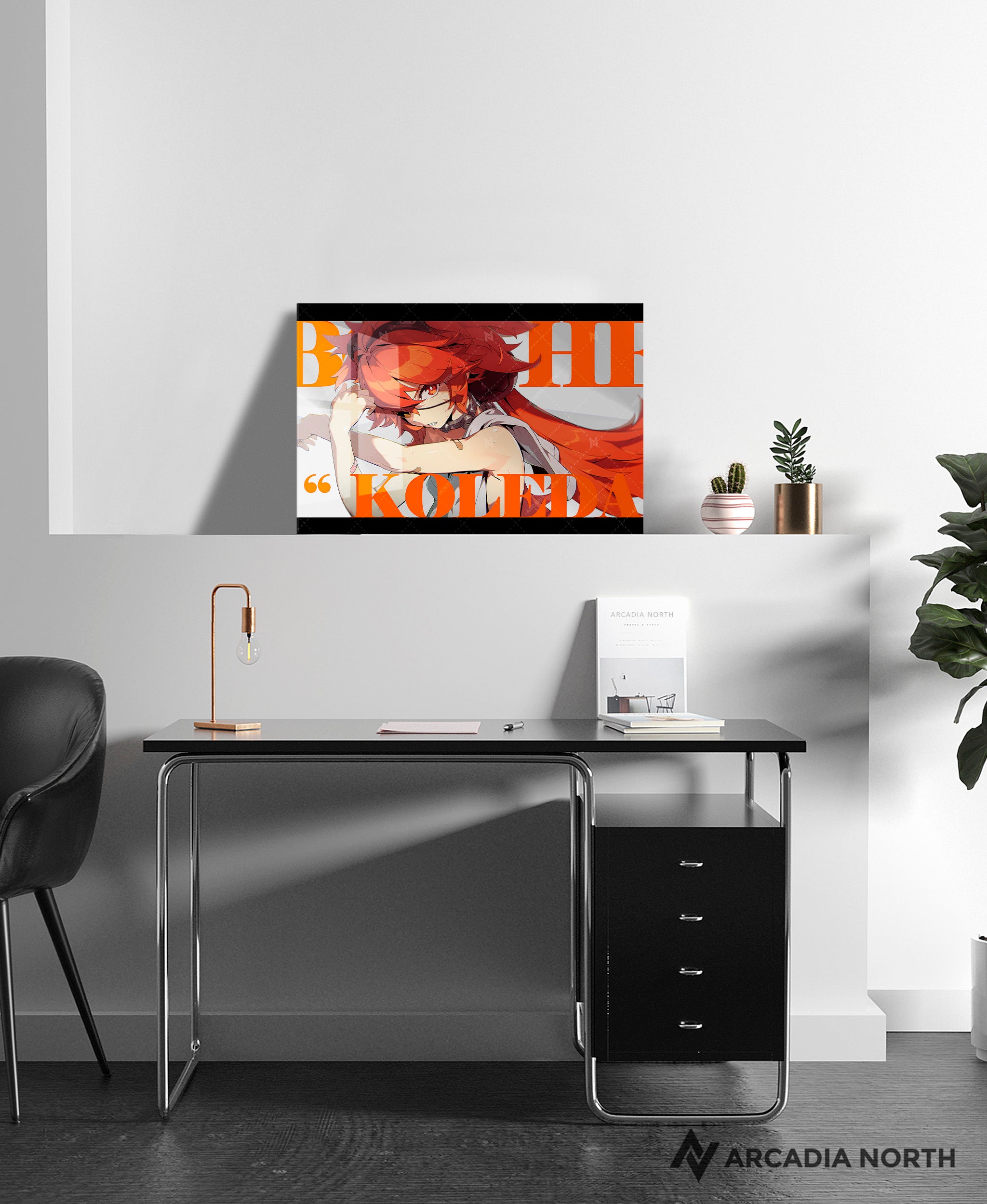 Hoyoverse Zenless Zone Zero ZZZ gaming acrylic poster by Arcadia North. Koleda M6 Mindscape Cinema artwork. Acrylic wall art printed on acrylic.