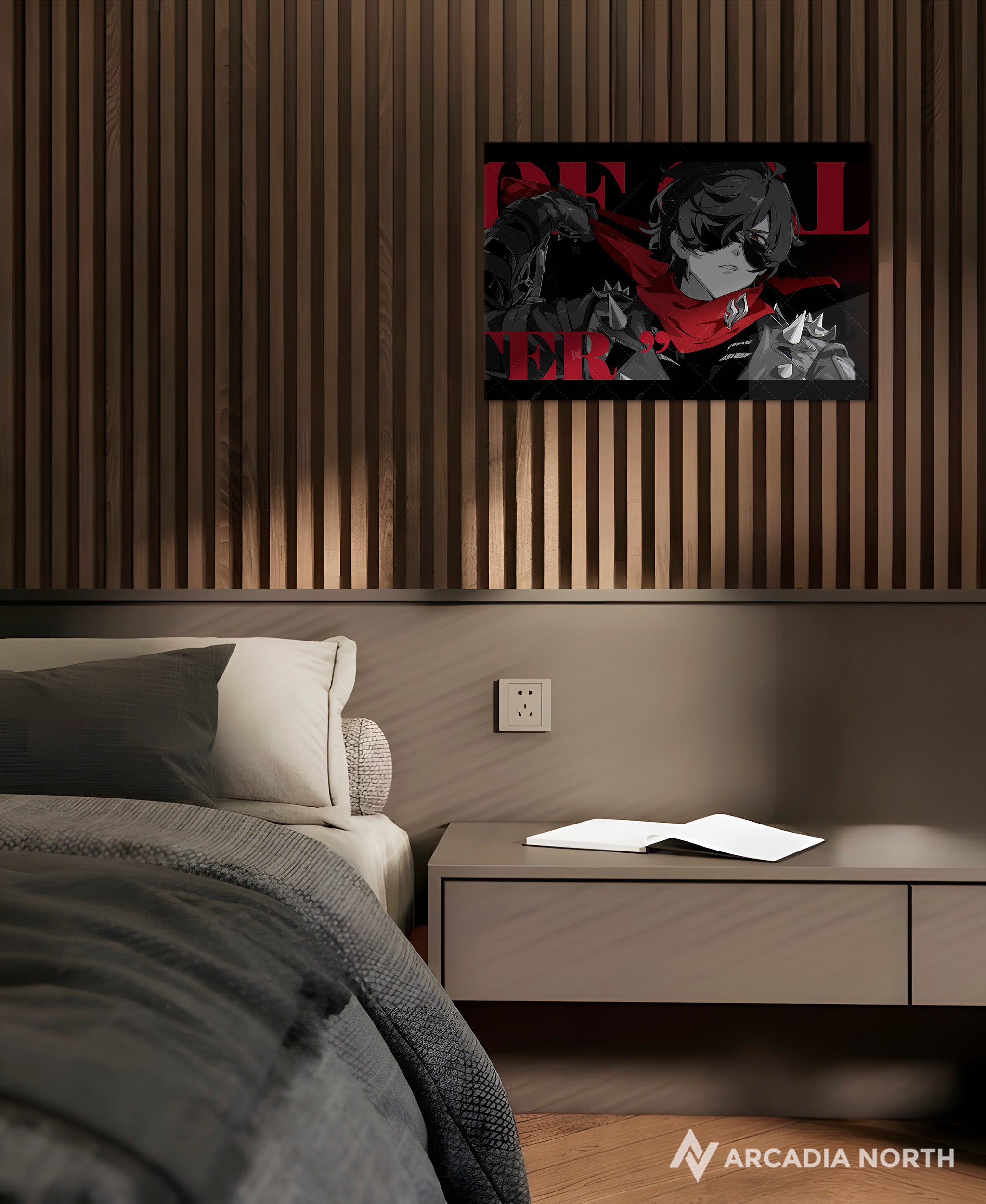 Hoyoverse Zenless Zone Zero ZZZ gaming acrylic poster by Arcadia North. Lighter M3 Mindscape Cinema artwork. Acrylic wall art printed on acrylic.