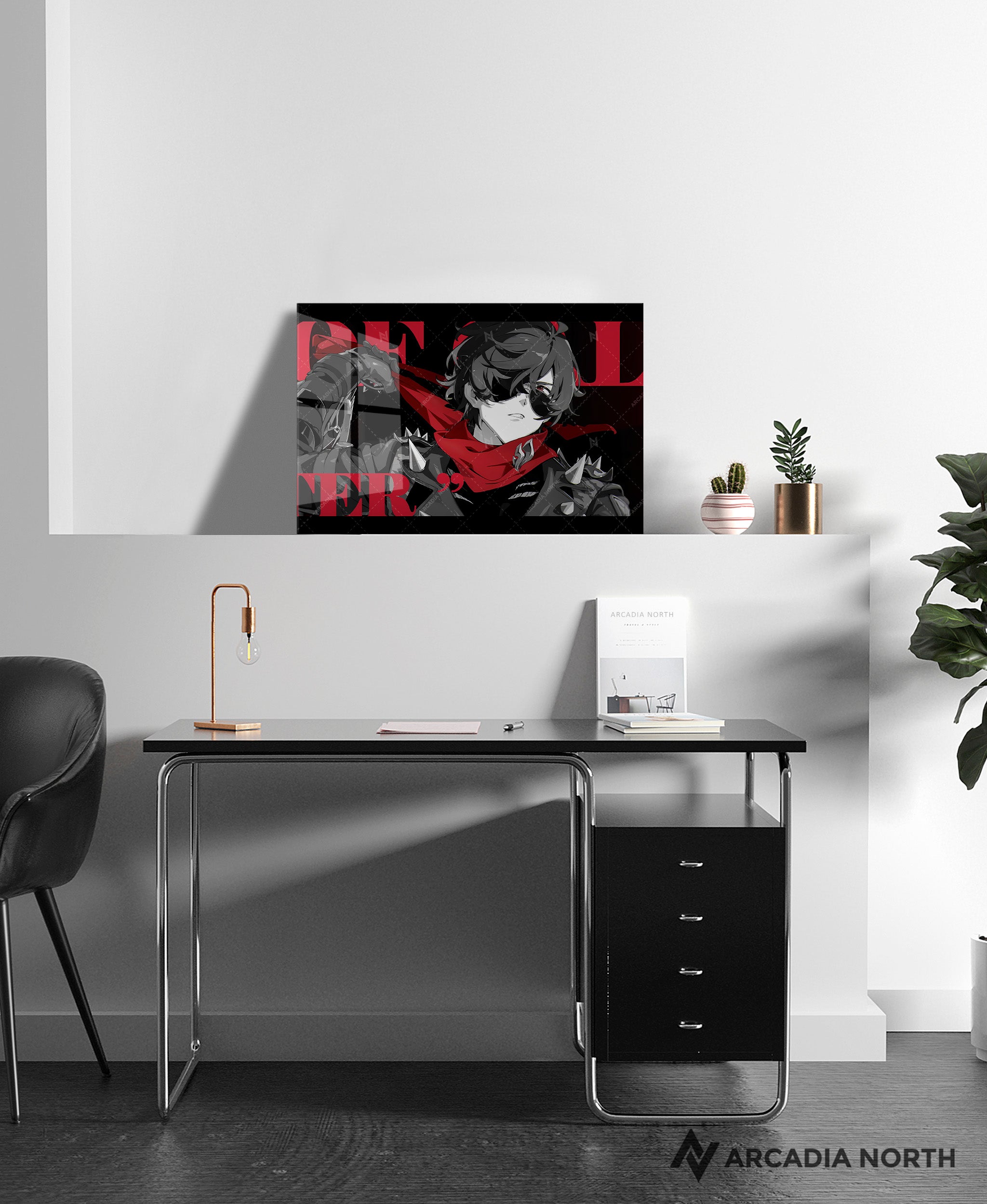 Hoyoverse Zenless Zone Zero ZZZ gaming acrylic poster by Arcadia North. Lighter M3 Mindscape Cinema artwork. Acrylic wall art printed on acrylic.