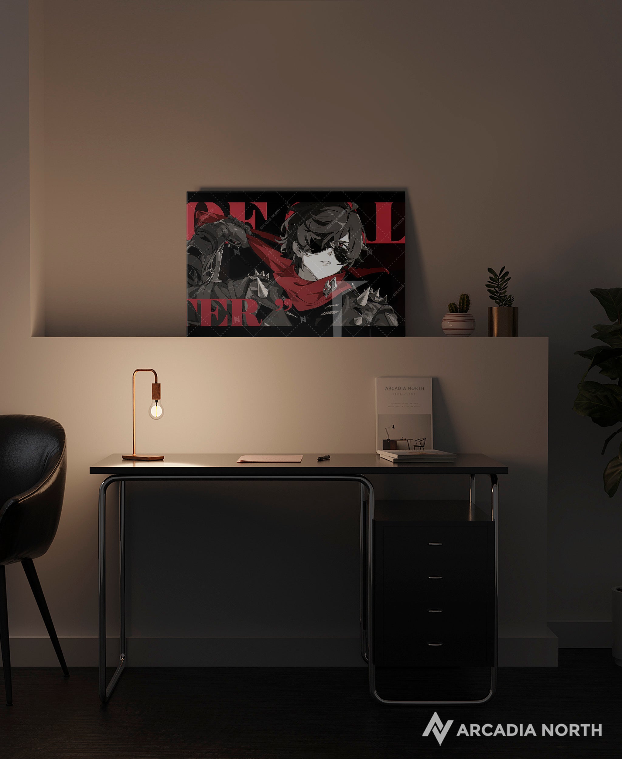 Hoyoverse Zenless Zone Zero ZZZ gaming acrylic poster by Arcadia North. Lighter M3 Mindscape Cinema artwork. Acrylic wall art printed on acrylic.