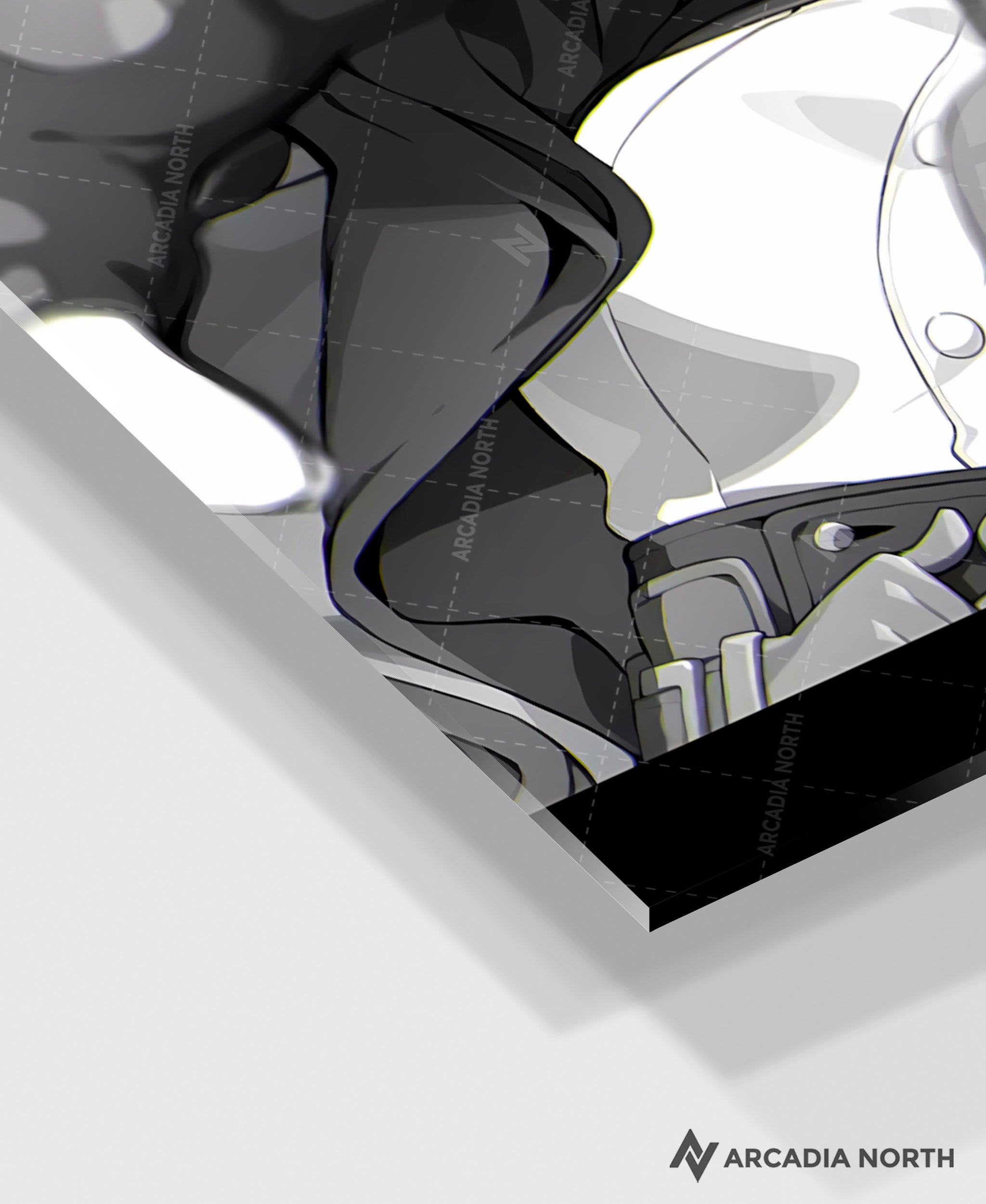 Hoyoverse Zenless Zone Zero ZZZ gaming acrylic poster by Arcadia North. Miyabi M3 Mindscape Cinema artwork. Acrylic wall art printed on acrylic.