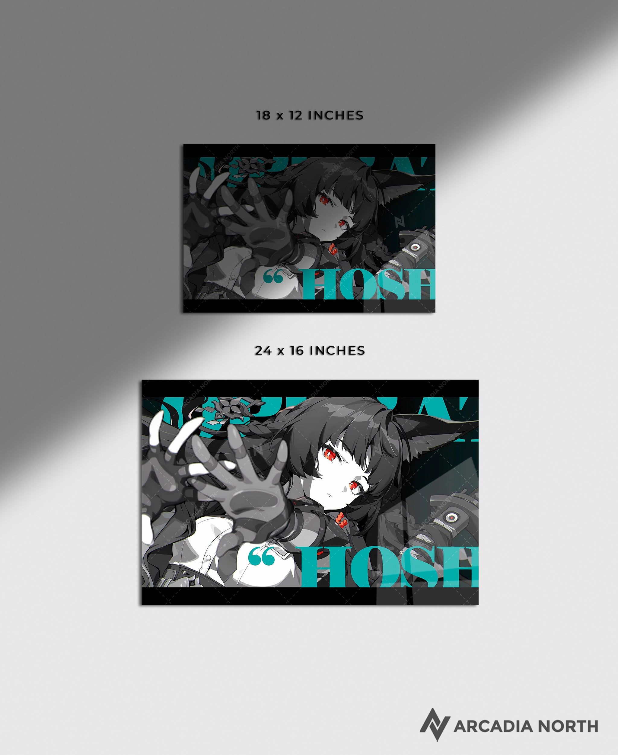 Hoyoverse Zenless Zone Zero ZZZ gaming acrylic poster by Arcadia North. Miyabi M3 Mindscape Cinema artwork. Acrylic wall art printed on acrylic.