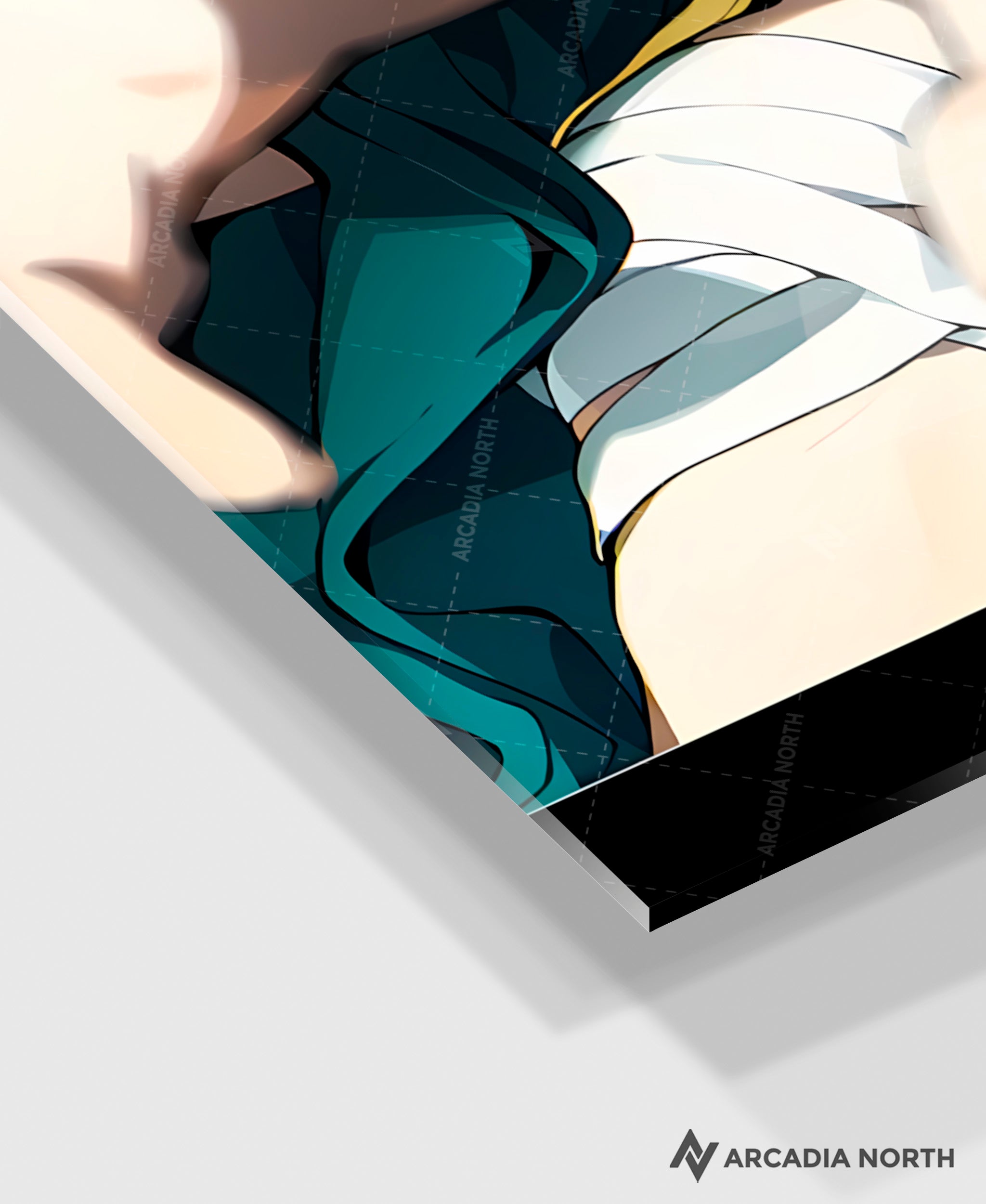 Hoyoverse Zenless Zone Zero ZZZ gaming acrylic poster by Arcadia North. Miyabi M6 Mindscape Cinema artwork. Acrylic wall art printed on acrylic.