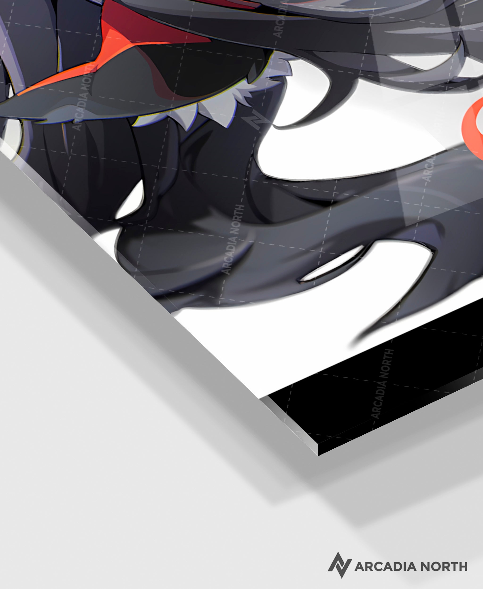 Hoyoverse Zenless Zone Zero ZZZ gaming acrylic poster by Arcadia North. Nekomata M6 Mindscape Cinema artwork. Acrylic wall art printed on acrylic.