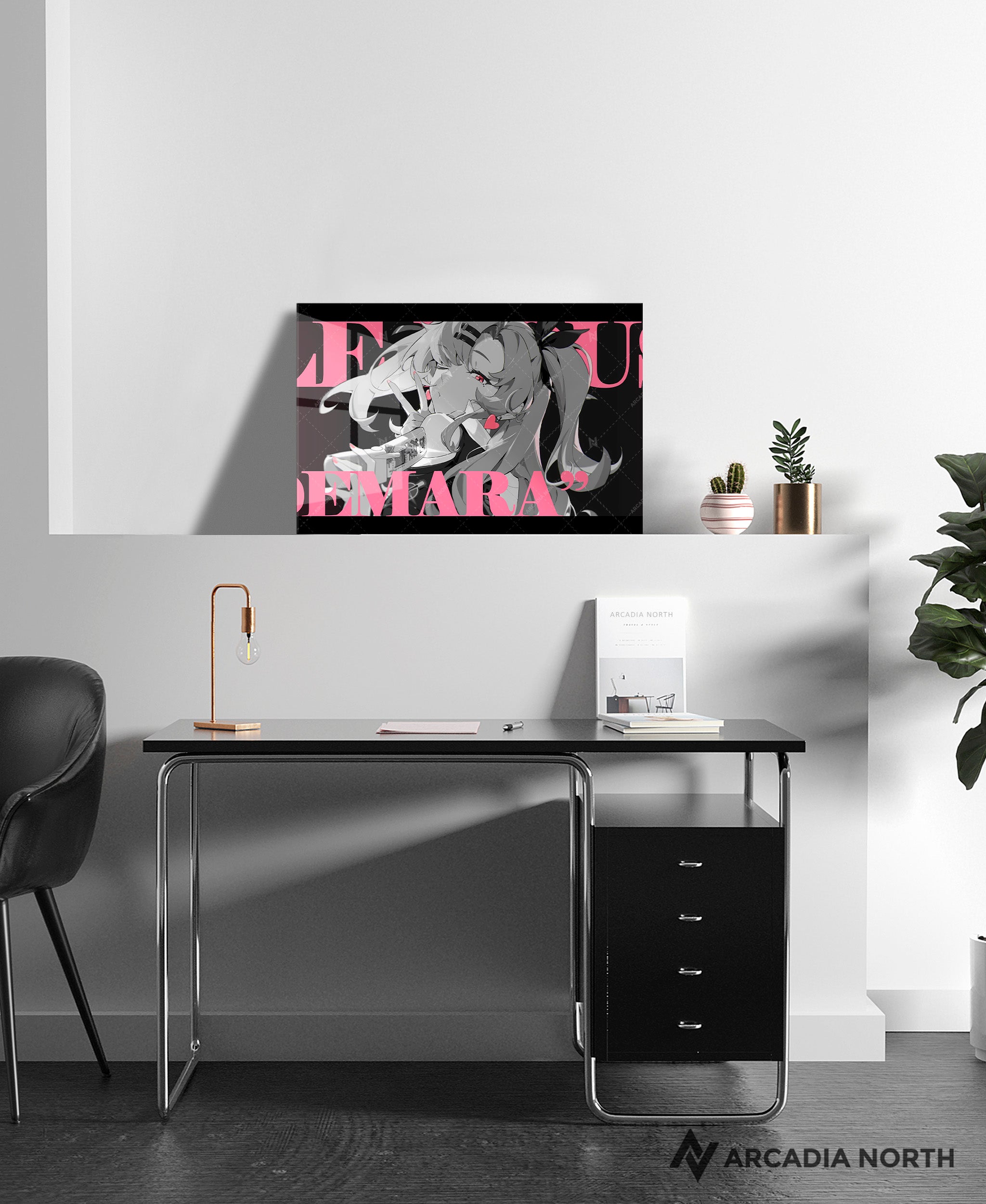 Hoyoverse Zenless Zone Zero ZZZ gaming acrylic poster by Arcadia North. Nicole M3 Mindscape Cinema artwork. Acrylic wall art printed on acrylic.