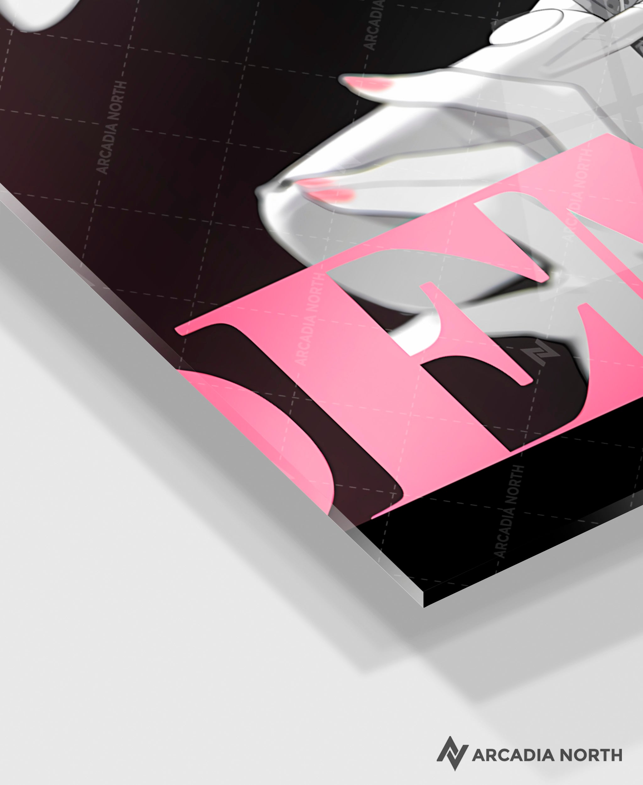 Hoyoverse Zenless Zone Zero ZZZ gaming acrylic poster by Arcadia North. Nicole M3 Mindscape Cinema artwork. Acrylic wall art printed on acrylic.