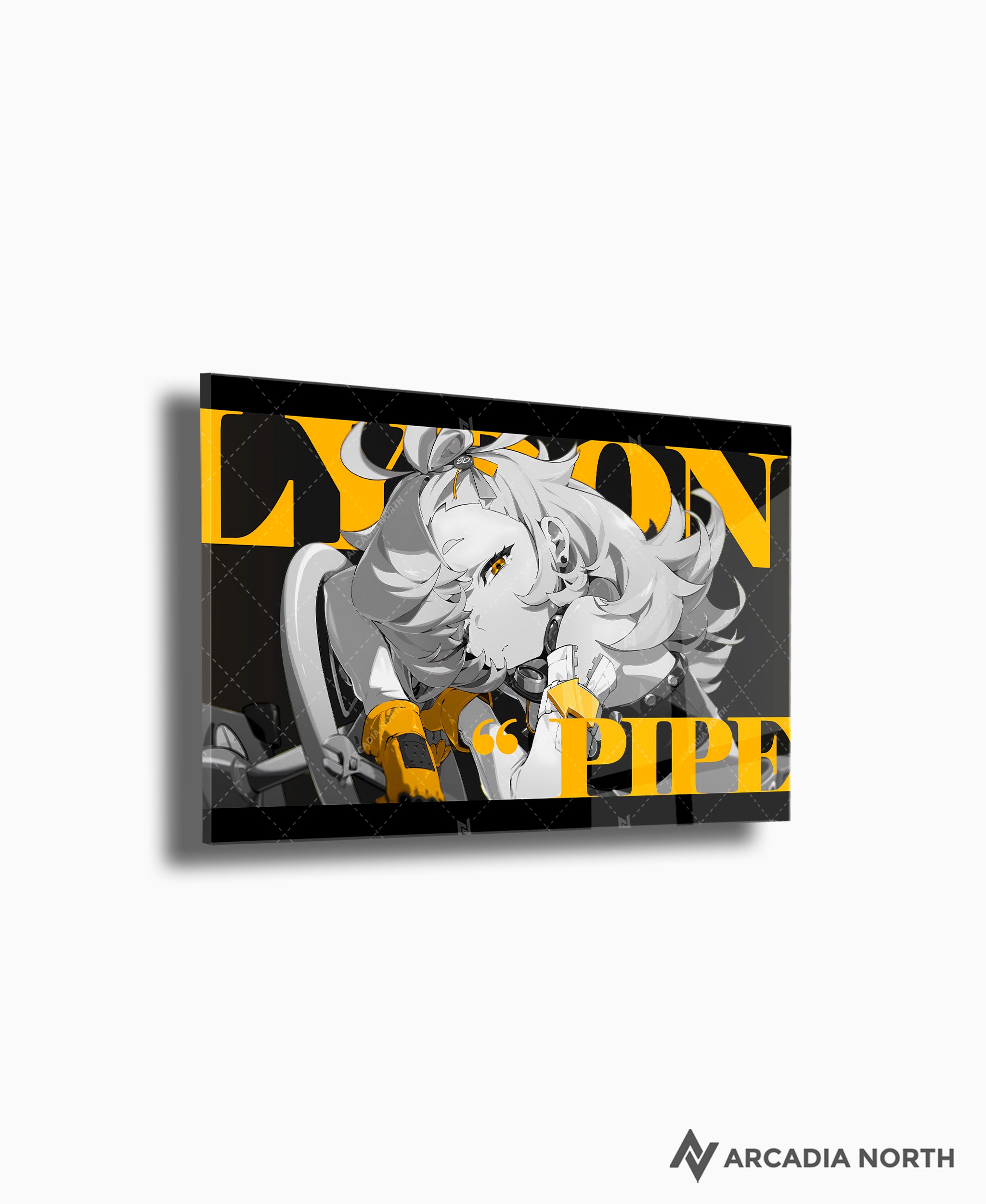 Hoyoverse Zenless Zone Zero ZZZ gaming acrylic poster by Arcadia North. Piper M3 Mindscape Cinema artwork. Acrylic wall art printed on acrylic.